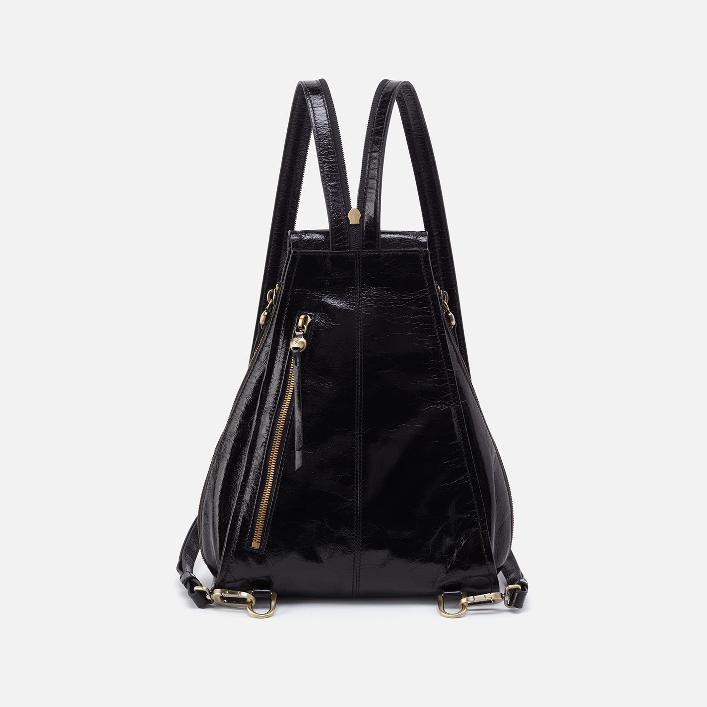 Premium Betta Backpack - Genuine Polished Leather, Stylish Black Design for Work, Travel & Daily Commute
