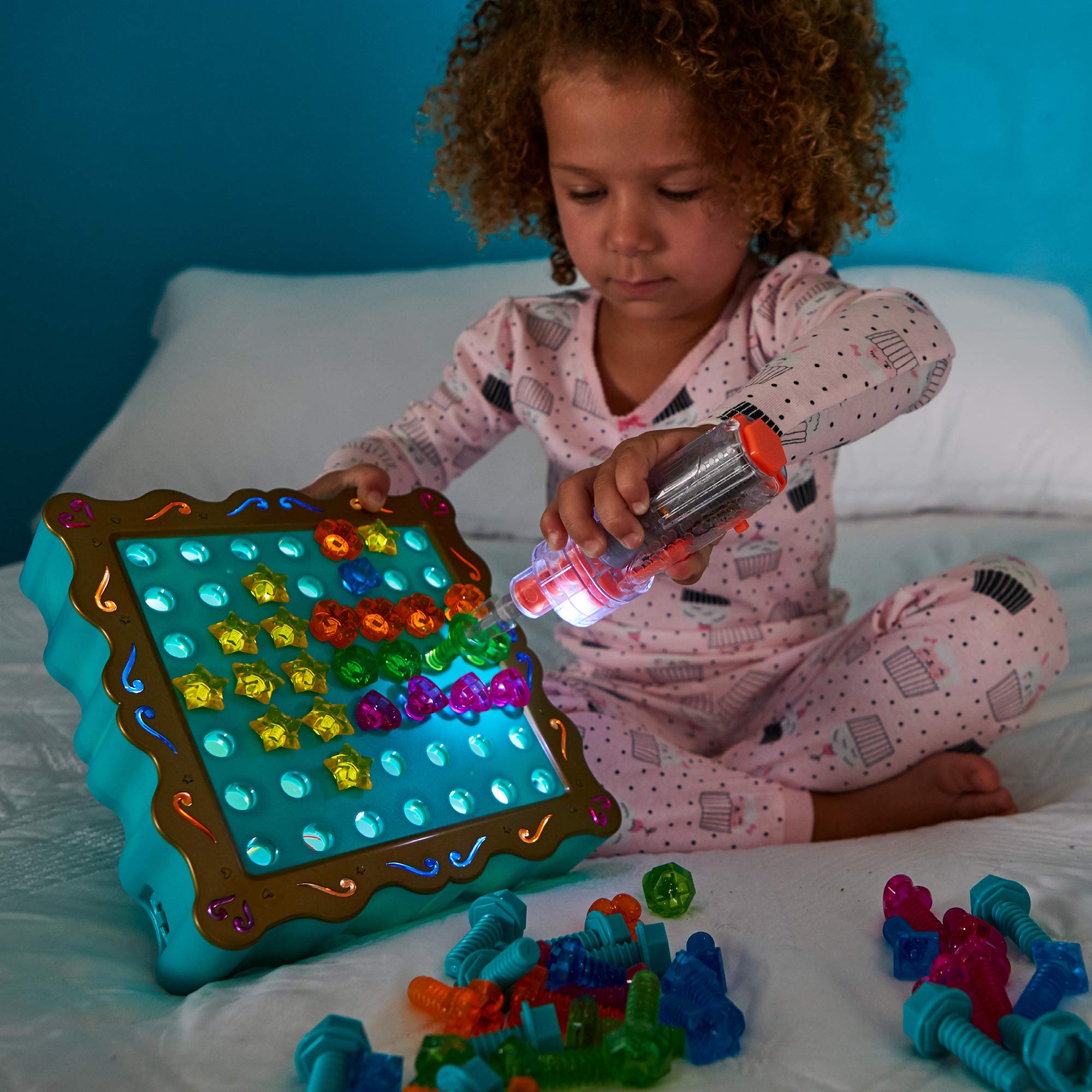 Educational Insights Design & Drill SparkleWorks - STEM Learning Light-Up Toy Drill Kit for Kids Ages 3+, Creative Construction Play with Colorful Bolts & Flashing Lights | Perfect for Preschool Classroom, Birthday Gifts & Early Engineering Skills Development