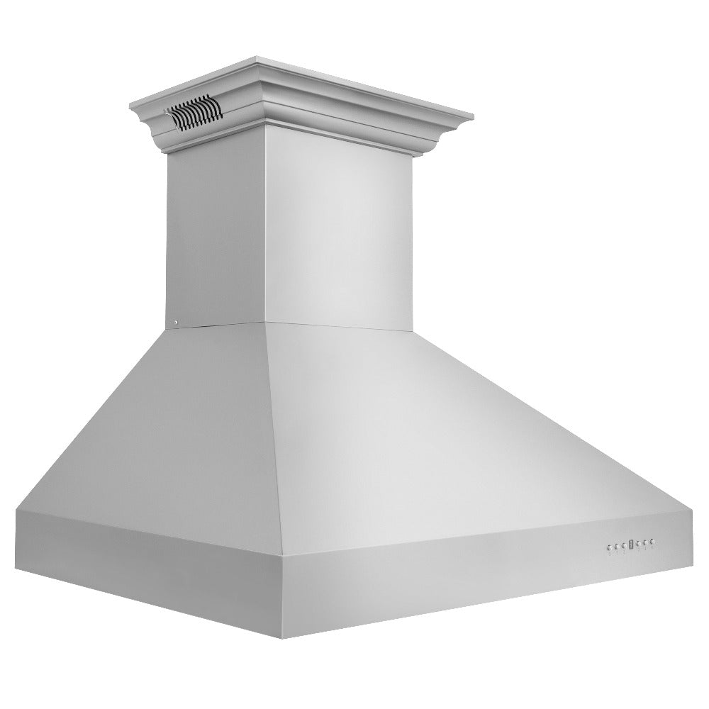 ZLINE Professional Stainless Steel Wall Mount Range Hood with Built-in CrownSound Bluetooth Speakers (697CRN BT) - Perfect for Modern Kitchens & Open-Concept Living Spaces