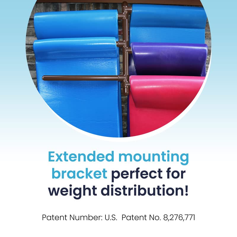 Sturdy 6-Arm Hanging Pool Float Storage Rack - Heavy-Duty PVC Organizer for Swim Rings, Inflatable Toys & Pool Accessories - Space-Saving Drying & Cleaning Solution for Backyard, Poolside & Garage (Bronze)