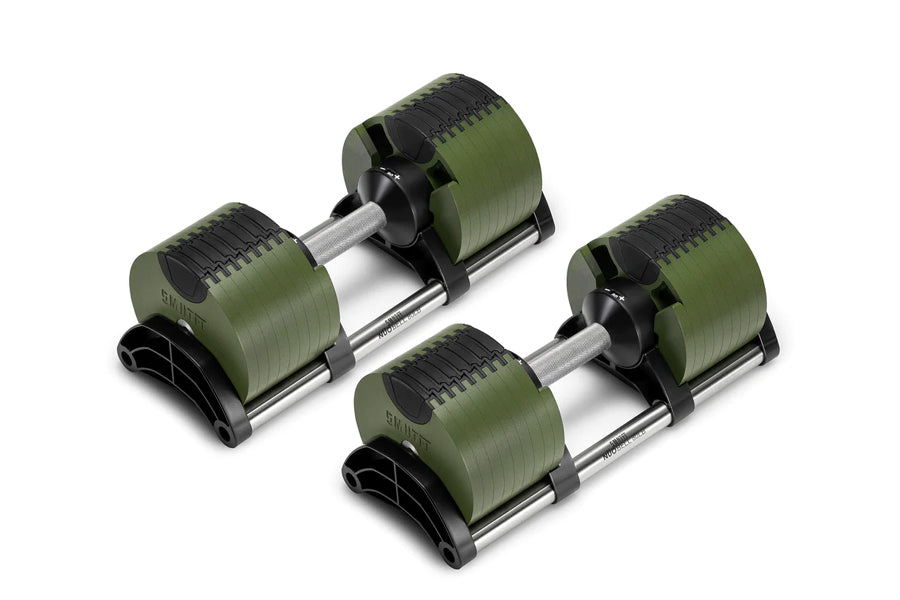 NÜOBELL 80lb Adjustable Dumbbells Set - Tactical Weight Dumbbells for Home Gym, Strength Training & CrossFit Workouts - Perfect for Small Spaces & Full-Body Exercises