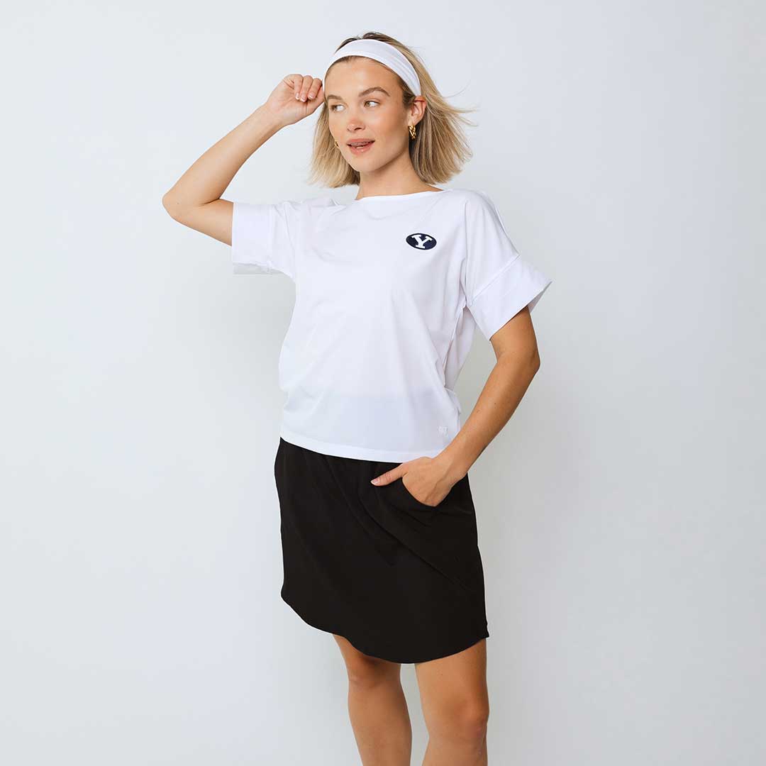 BYU Boss T-Shirt for Men - Premium Cotton White Tee - Comfortable Casual Wear for Everyday, Work & Street Style