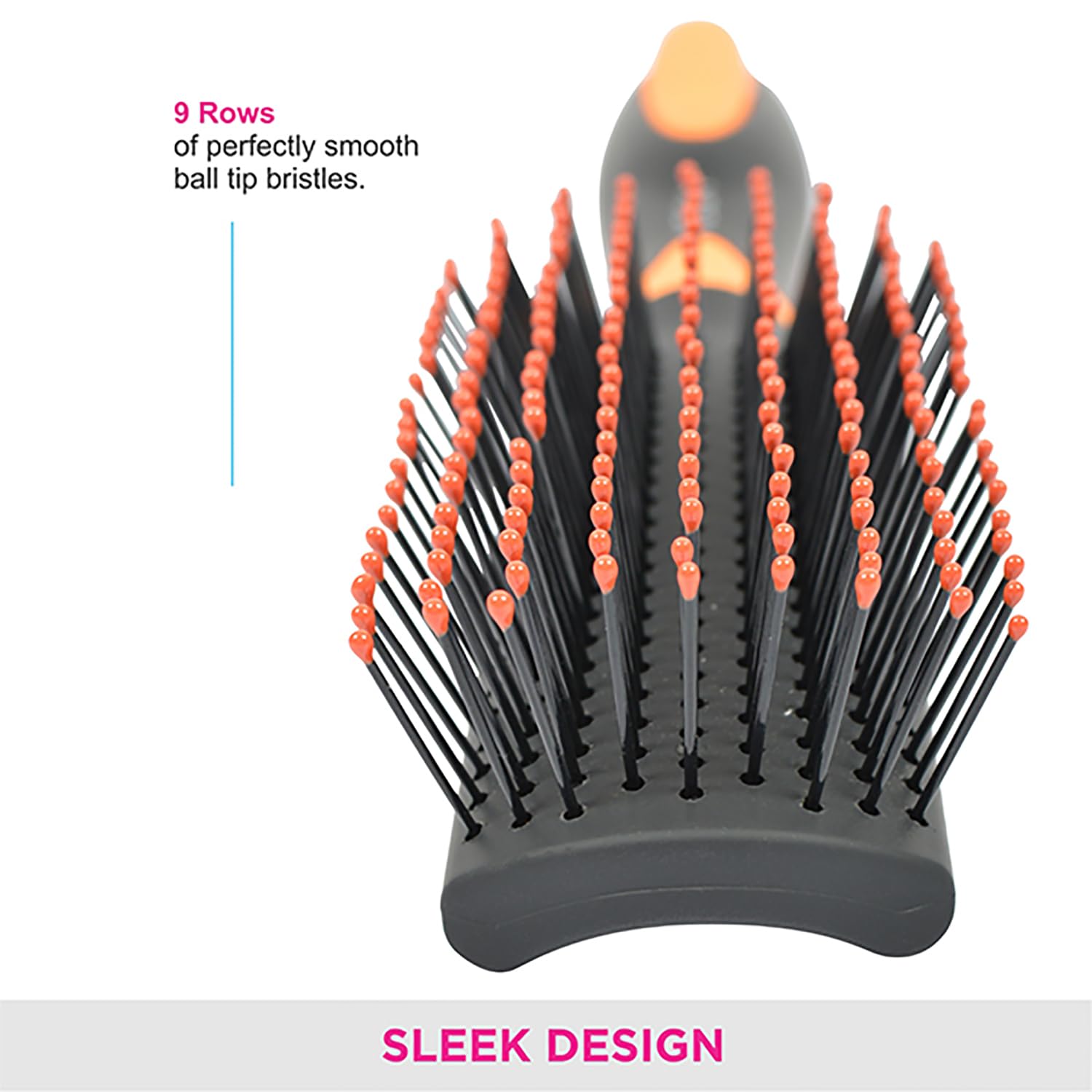 Vega Flat Hair Brush with Sectioning Clip - Best for Smoothing & Detangling Hair (E20-FB) | Ideal for Styling, Blowouts & Salon-Quality Results at Home | Men & Women