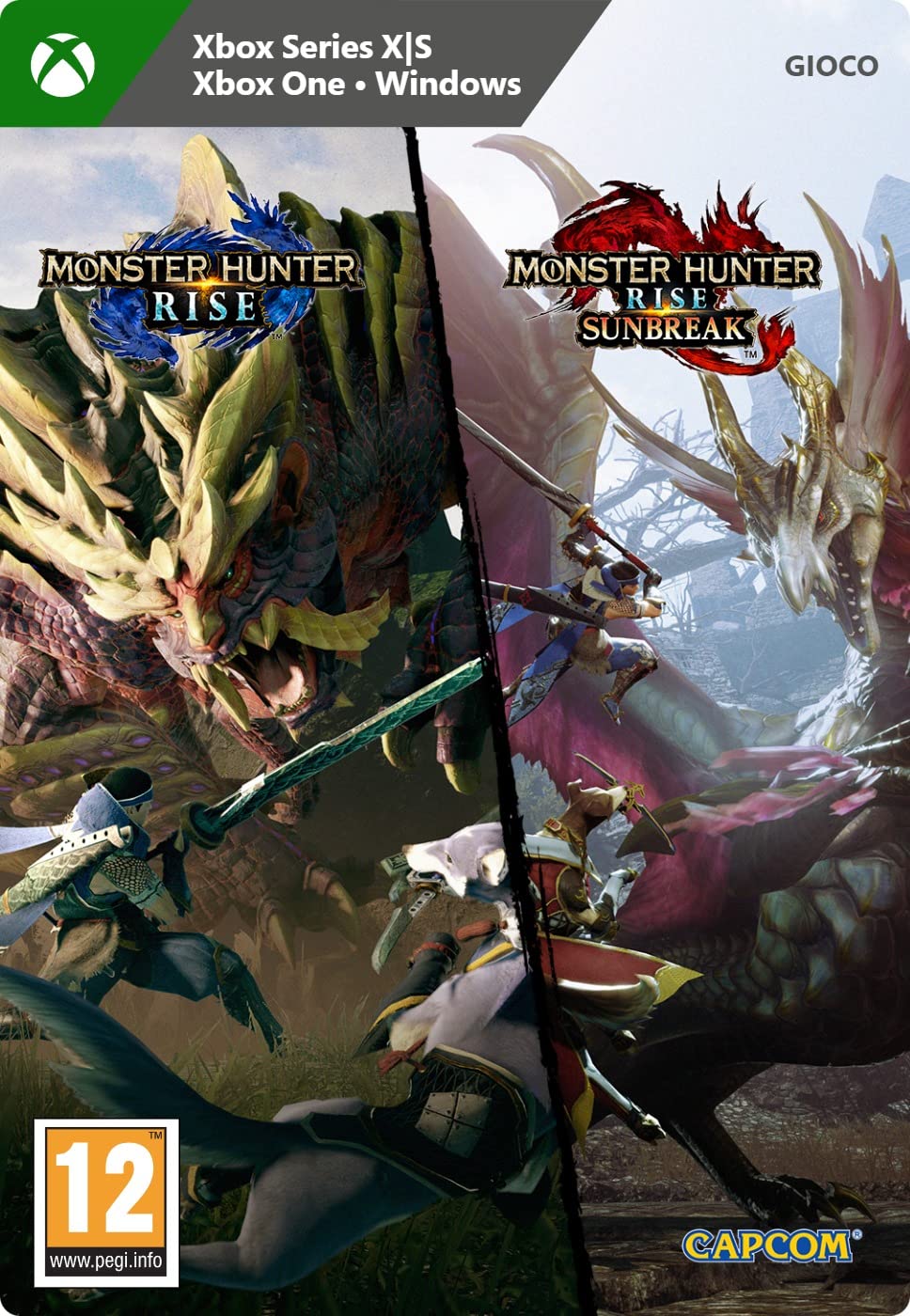 Monster Hunter Rise + Sunbreak Expansion Bundle - Digital Download Code for Xbox & Windows 10 | Epic RPG Adventure Game for PC & Console Gaming