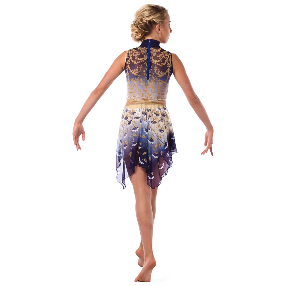 Beloved Flower Dance Costume Crop Top - Elegant Floral Dancewear for Performances & Competitions | Perfect for Ballet, Jazz, and Contemporary Dance Routines