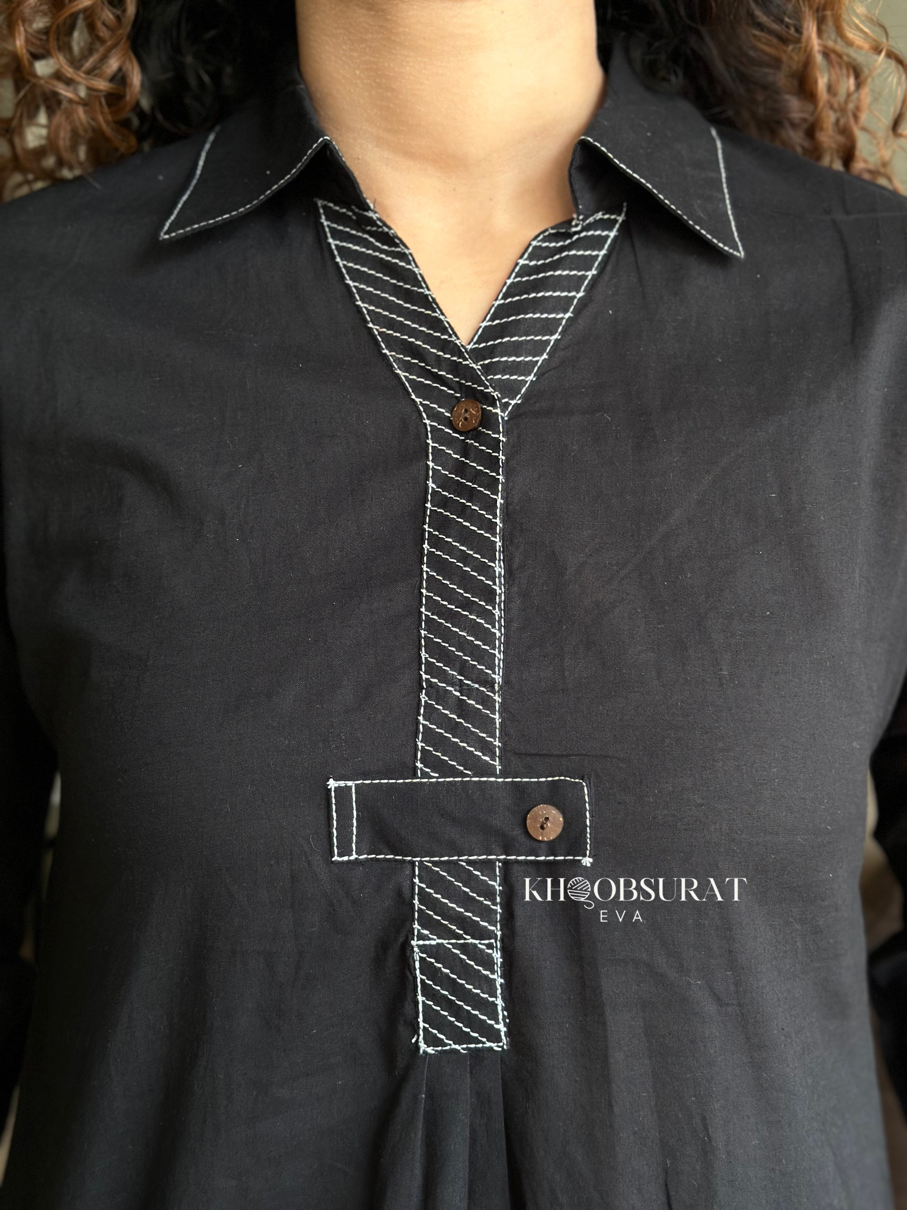 Premium Cotton Casual Black Kurta Set for Men - Comfortable Traditional Indian Outfit for Festivals, Weddings & Daily Wear