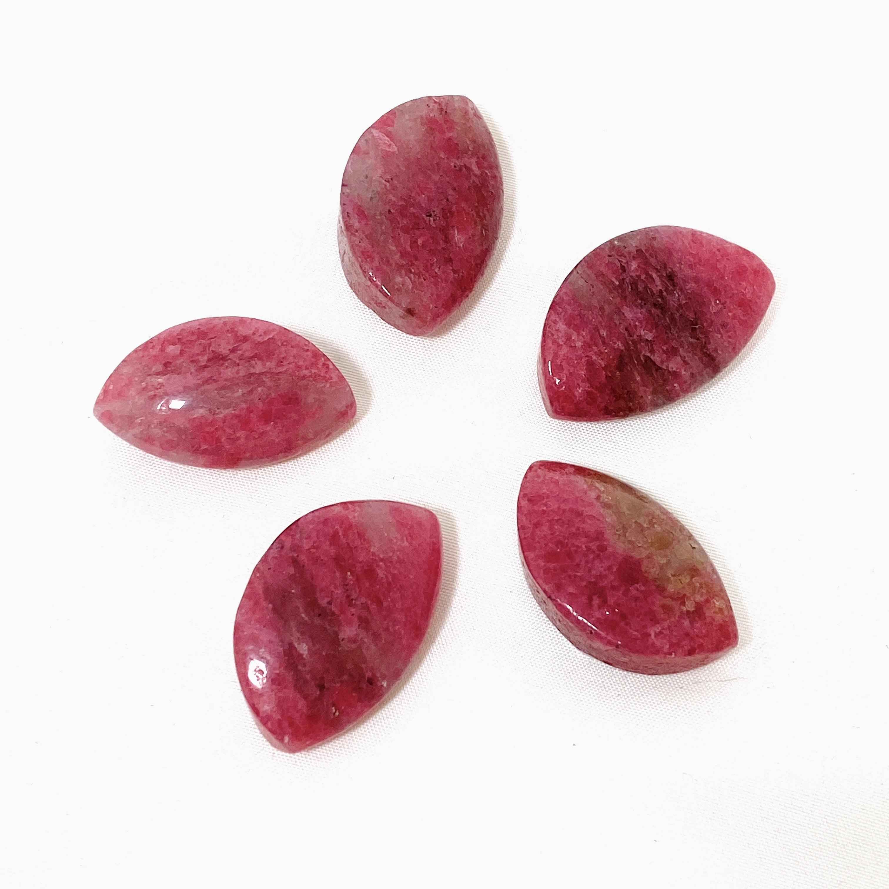 Natural Rhodonite in Quartz Crystal - Healing Stone for Emotional Balance & Stress Relief - Perfect for Meditation, Jewelry Making & Home Decor