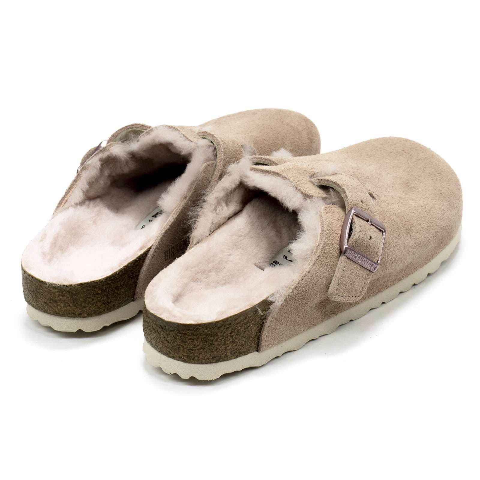 Birkenstock Women's Boston Shearling Clogs - Light Rose Size 42N | Comfortable House Shoes for Relaxing at Home & Casual Wear