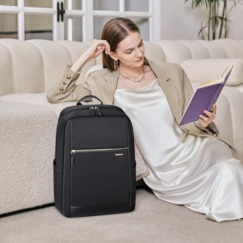 Anti-Theft Laptop Backpack for Women & Men - Waterproof 15.6