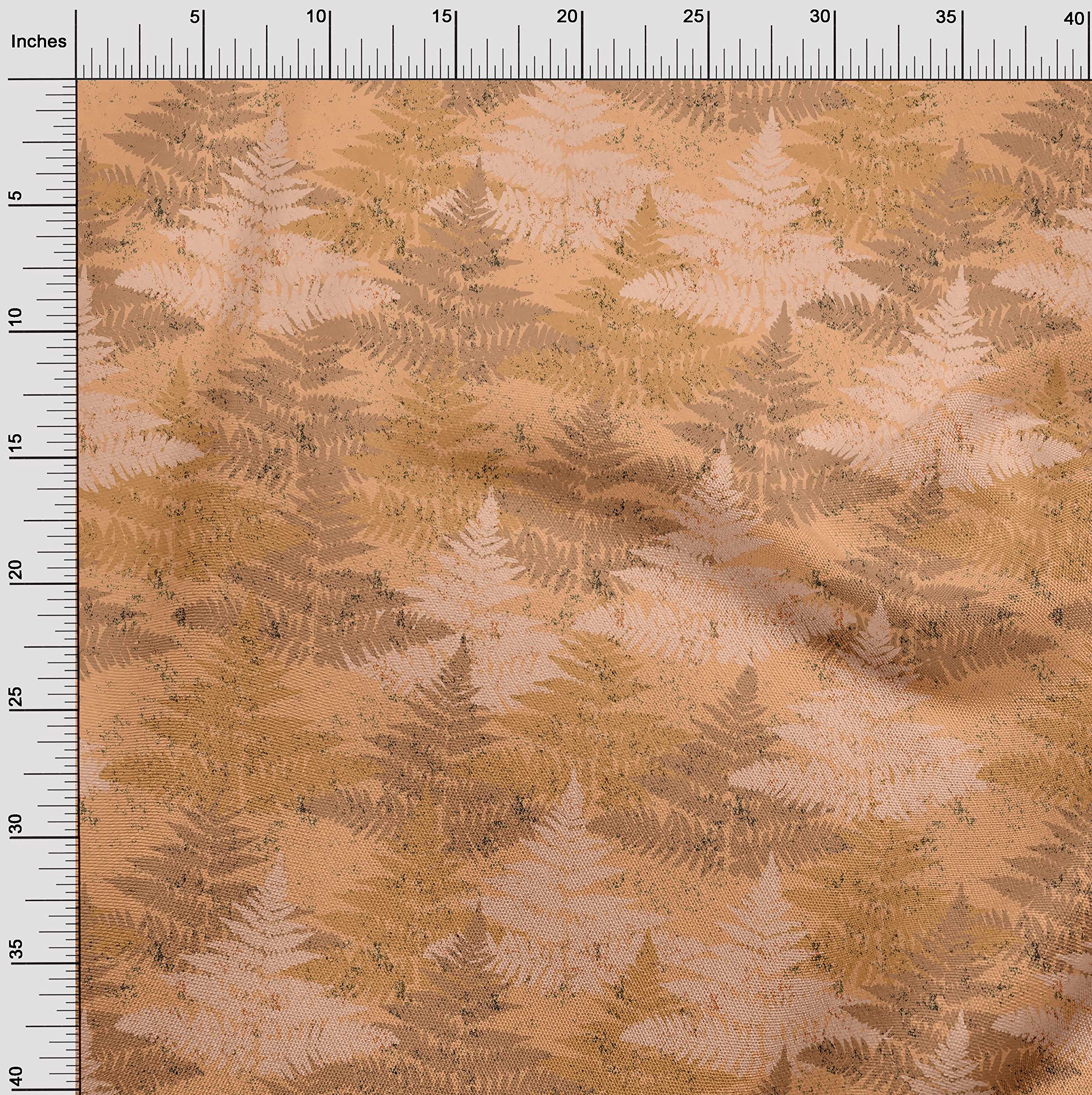 oneOone Velvet Peach Fabric - Tropical Printed Sewing Fabric by The Yard, 58 Inch Wide - DIY Clothing, Home Decor & Craft Supplies for Dresses, Curtains, Pillows