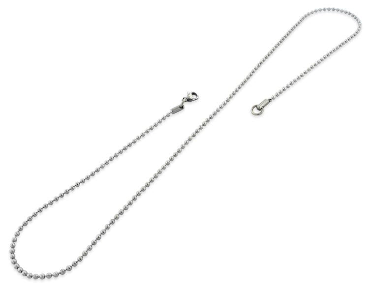 2MM Stainless Steel Bead Chain Necklace for Women - Durable & Hypoallergenic Jewelry for Everyday Wear, Gifts & Special Occasions