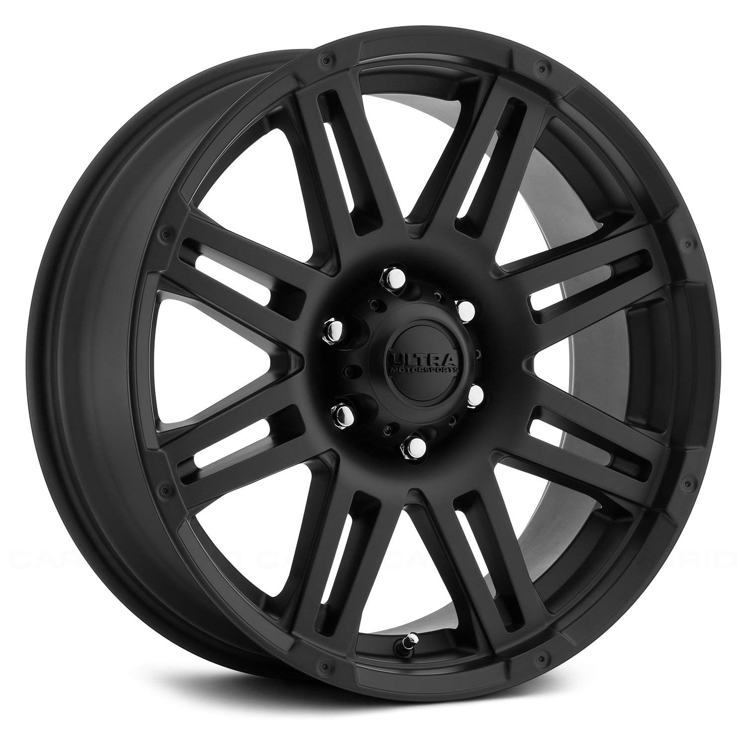 ULTRA 226SB Black Glossy Wheel with Satin Clear Coat - 18mm Offset (5x139mm Bolt Pattern) - Perfect for Off-Road Trucks & SUVs