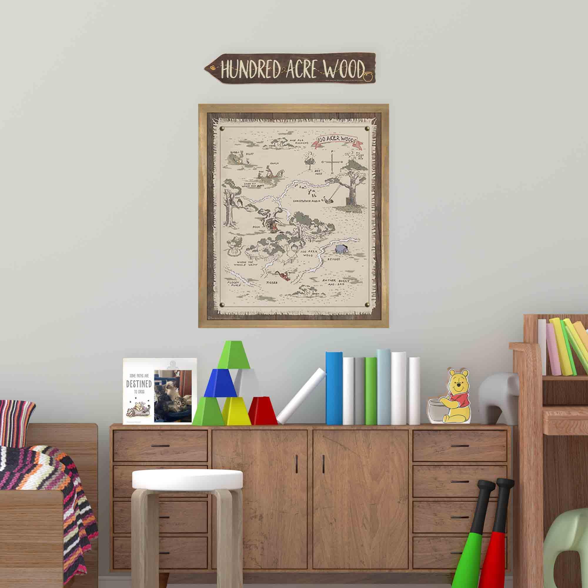 Disney Winnie the Pooh & Honey Pot Wooden Shelf Decor - Cute Kids Room, Nursery & Playroom Decoration - Perfect for Bookshelves, Dressers & Wall Display