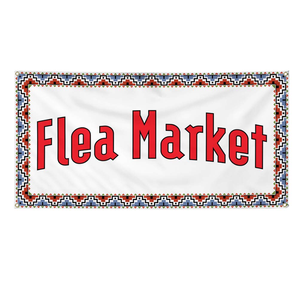 Vinyl Banner - 48x96 Inches, Weatherproof & Durable with 8 Grommets - Ideal for Flea Markets, Retail, Business & Outdoor Yard Signs (Multiple Sizes Available) - Perfect for Advertising, Events & Industrial Use