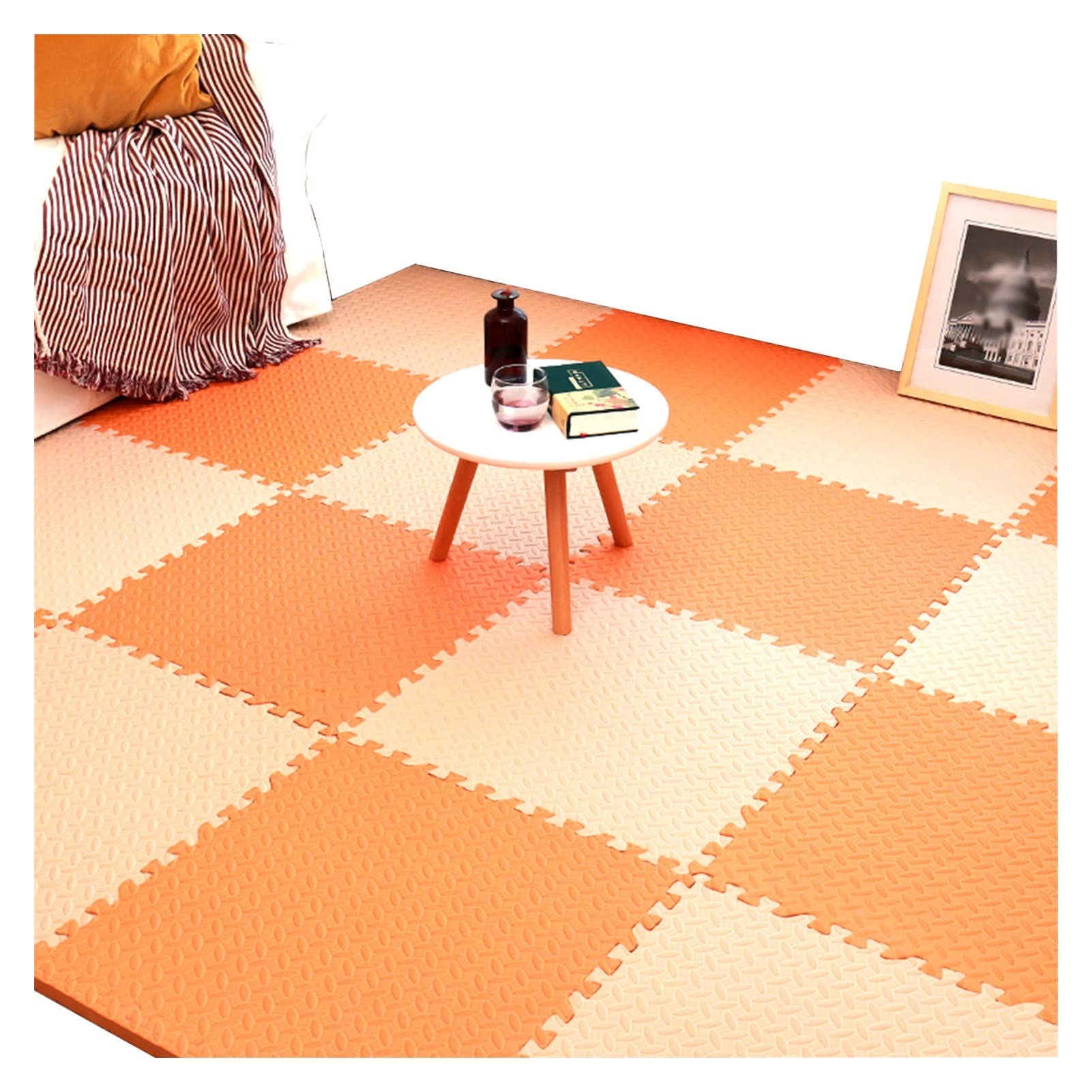 CHHD Baby Play Mat - Non-Toxic EVA Foam Interlocking Puzzle Tiles (8/9/10/12/15/20 Pieces with Borders) - Soft Floor Mat for Kids & Toddlers - Perfect for Crawling, Learning, Playroom & Nursery Safety