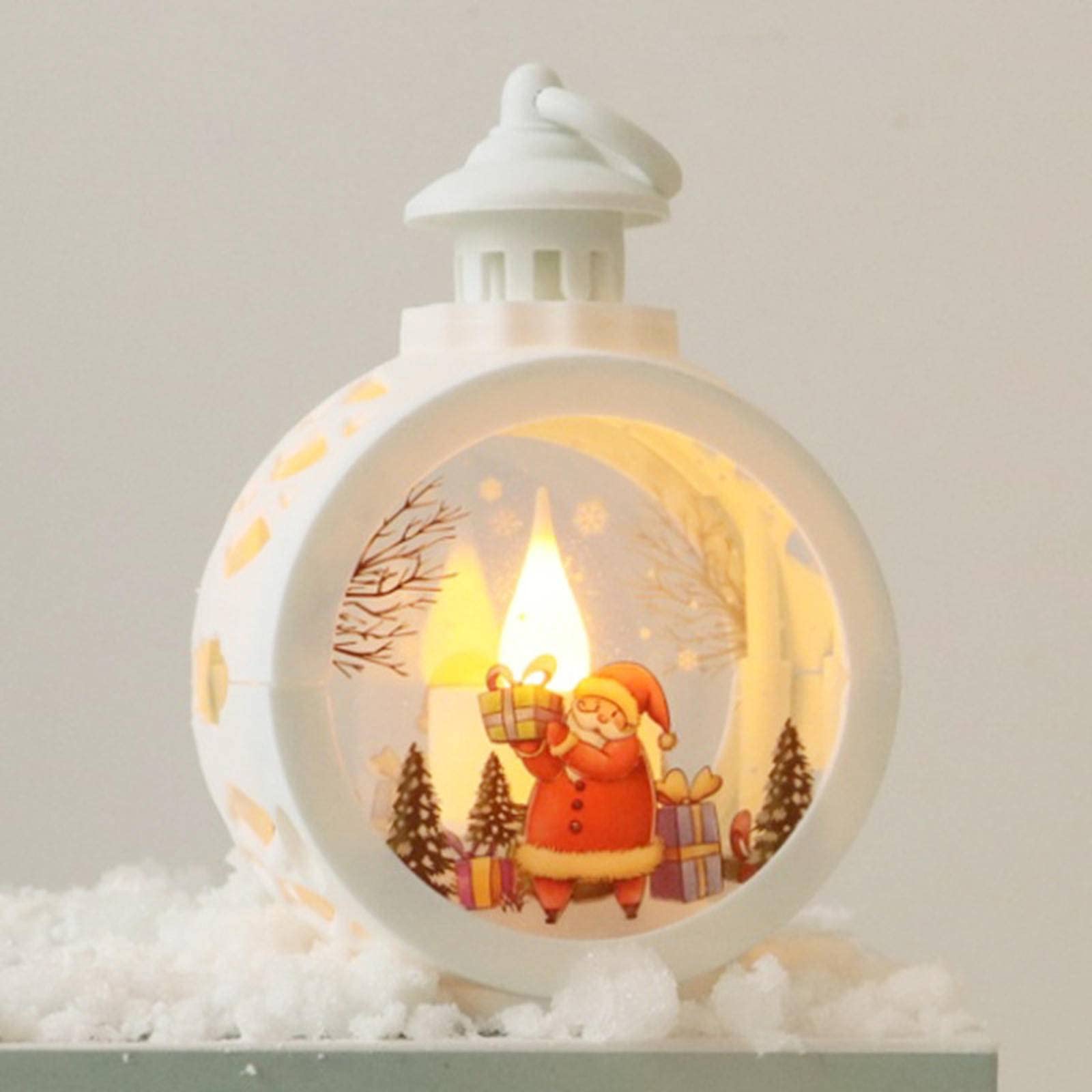 NC Christmas Decorations - LED String Lights for Shop Window, Christmas Tree & Home Decor - Creative Round Pendant Lights - Portable Battery-Operated Lamp for Indoor & Outdoor Holiday Decor