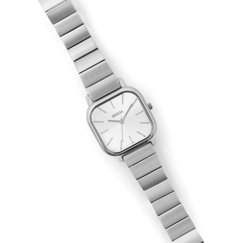 Breda Esther 1735 Square Wrist Watch for Women - 26mm Stainless Steel Bracelet, Minimalist Fashion Watch - Perfect for Office, Casual Wear & Everyday Use
