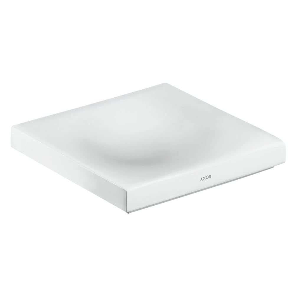 AXOR Soap Dish - Easy Install 1-inch Avantgarde Bathroom Accessories in White (Model 42233000) - Perfect for Modern Showers, Bathtubs & Spa Areas