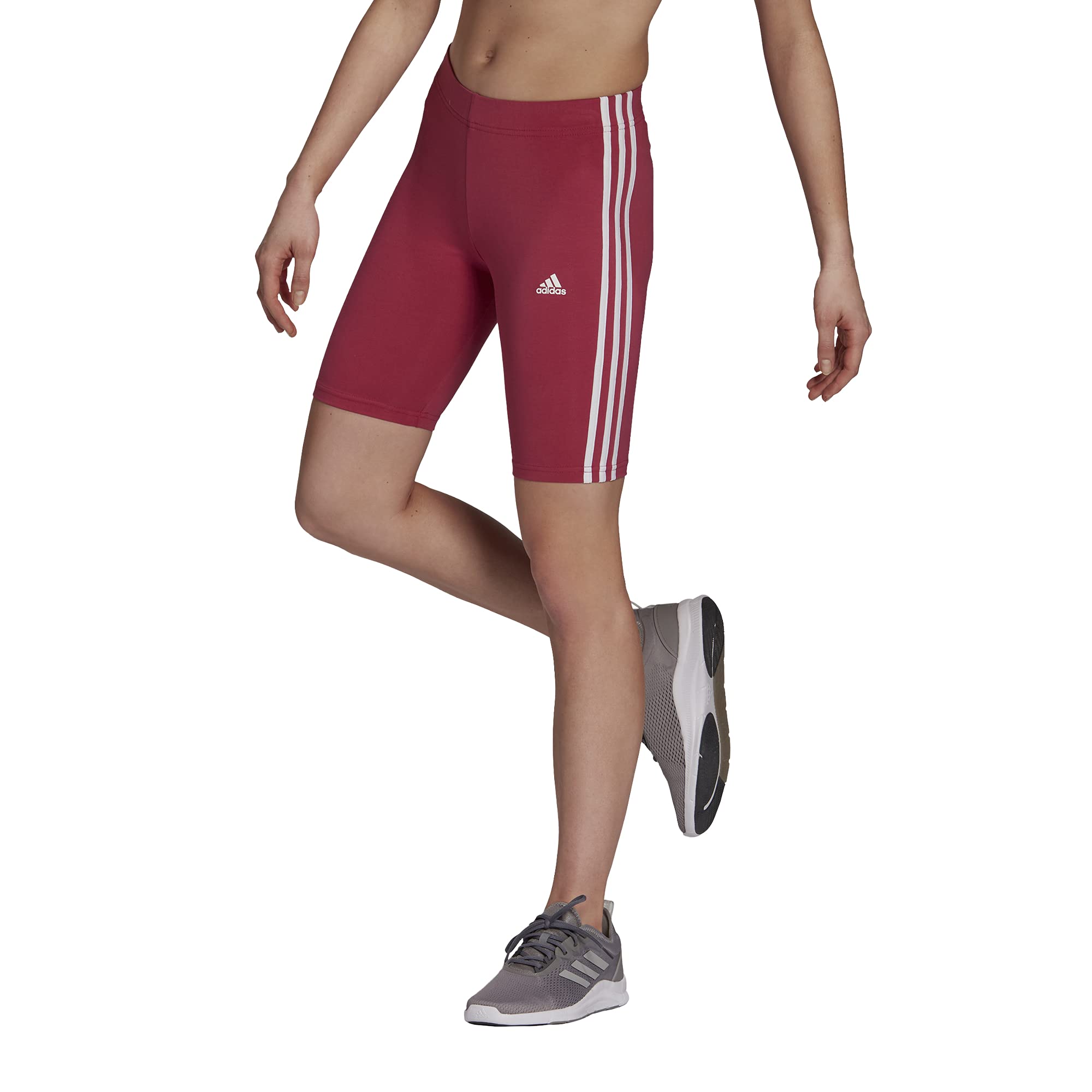 Adidas Women's Essentials Bike Shorts - High Waisted Workout Shorts for Running, Yoga & Gym - Breathable & Comfortable Activewear