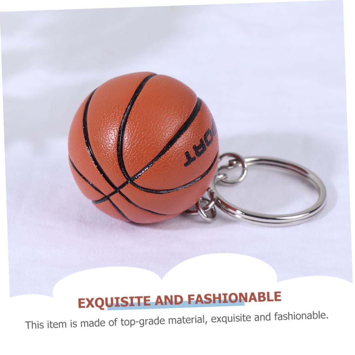 Kisangel 5 Sets Mini Basketball Hoop Keychain - Unique Boys & Girls Basketball Keyring Decor, Hanging Key Ring for Home, Office, or Car (2pcs x 5) - Perfect Gift for Sports Fans & Basketball Lovers