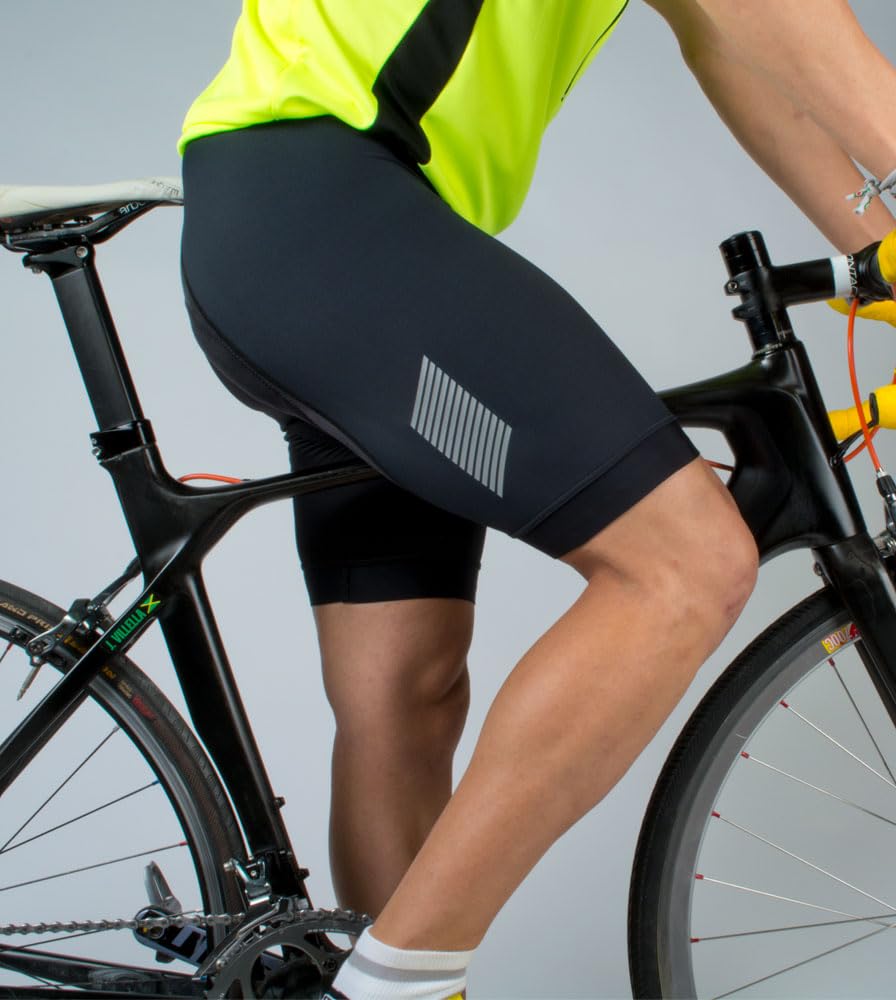 USA Made Men's Elite Padded Cycling Bib Shorts - Long Distance Performance Bike Shorts for Road & Mountain Biking | Comfortable Cycling Gear for Training & Racing