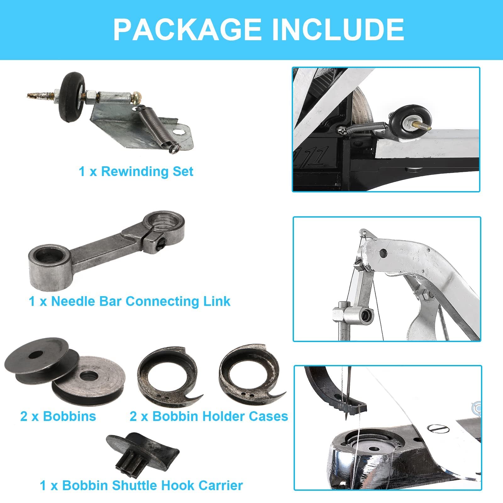 Ironwalls Heavy Duty Manual Leather Sewing Machine - Shoe Repair Kit with Cotton Nylon Thread & Spare Parts | Hand Operated Cobbler Tool for Shoes, Bags, Tents, Jackets & Outdoor Gear Repair | Perfect for Home DIY, Professional Shoe Repair & Camping Equipment Maintenance