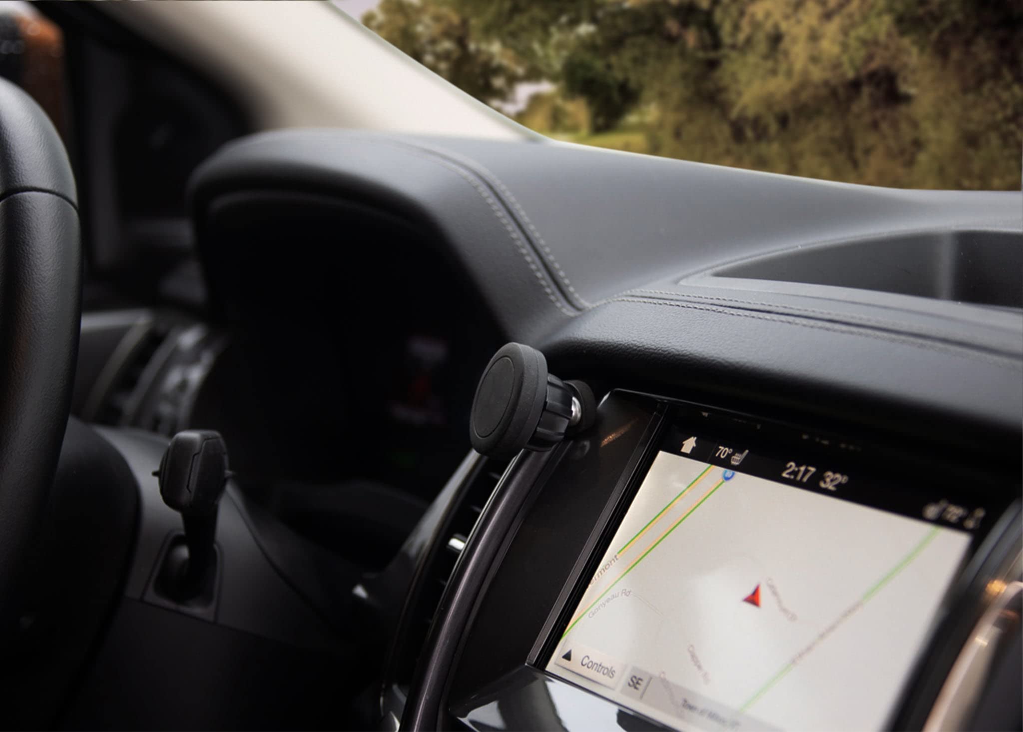 Course Motorsports Direct Fit Phone Mount for Ford Ranger (2017-2023) - Auto Closing Navigation Cradle with Charging - Left/Right Hand Compatible - Perfect for Off-Roading, Commuting & Hands-Free Driving (Tan)