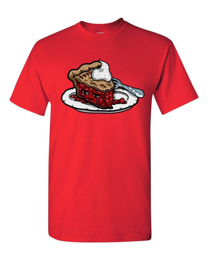 Too Cute to Eat Cherry Pie Graphic T-Shirt for Adults - Funny Food Lover Tee for Casual Wear & Gift Giving
