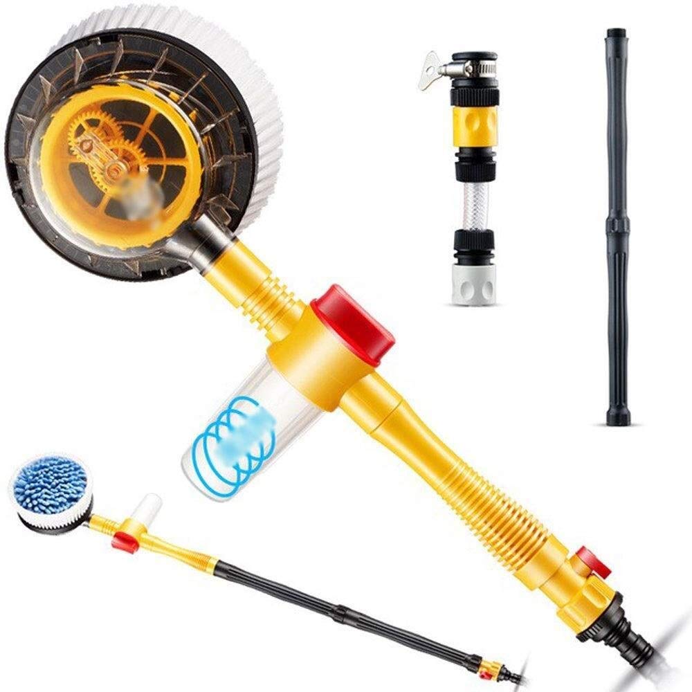 Premium Car Pressure Washer Brush - Rotating Wash Mop & Duster for Exterior Cleaning | Heavy-Duty Car Wash Brush with Soft Bristles | Ideal for Cars, Trucks, SUVs & RVs (Yellow)
