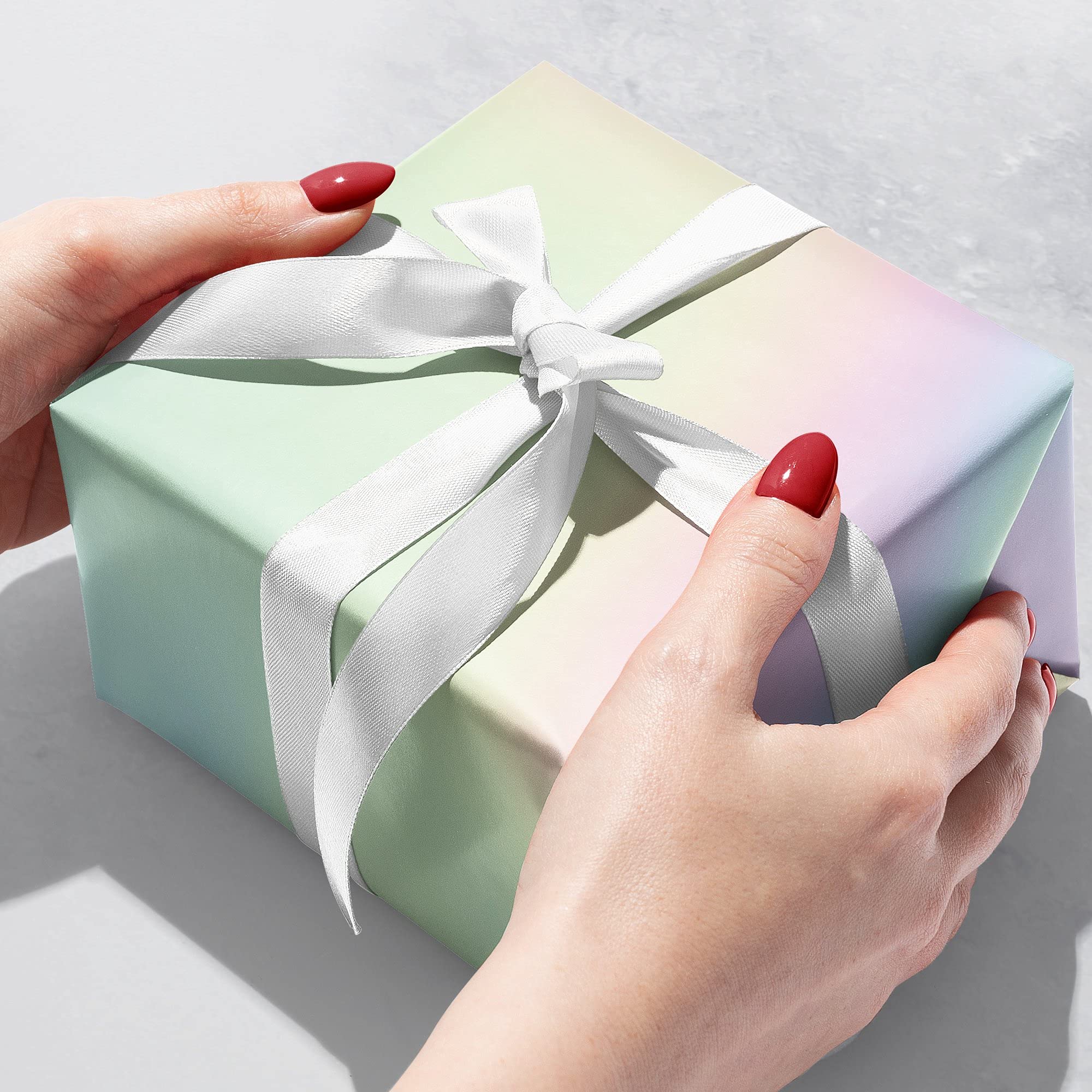 Jillson Roberts Bulk Solid Iridescent White Gift Wrapping Paper - 833 Feet x 24 Inches (Full Ream) - Perfect for Christmas, Birthdays, Weddings & Party Decorations