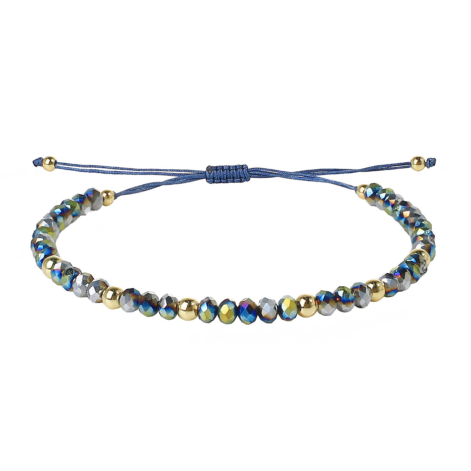 KELITCH Women's Crystal Boho Friendship Bracelets - Adjustable Beaded Strand Bracelet Set for Beach, Festival, Party & Everyday Wear | Handmade Jewelry Gift for Her