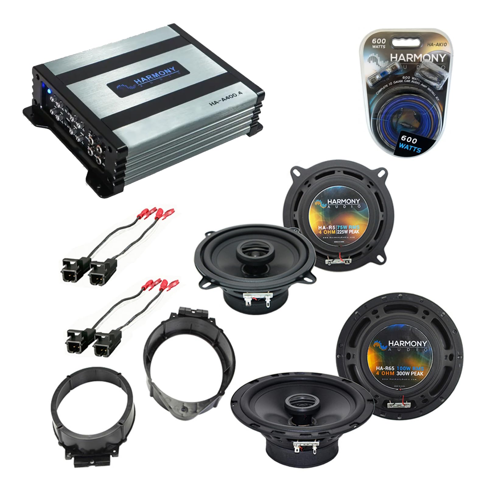GMC Sierra 2500HD/3500HD 2014 6x9 Replacement Speakers - Harmony Audio HA-R65 450W, HA-R5 5.25