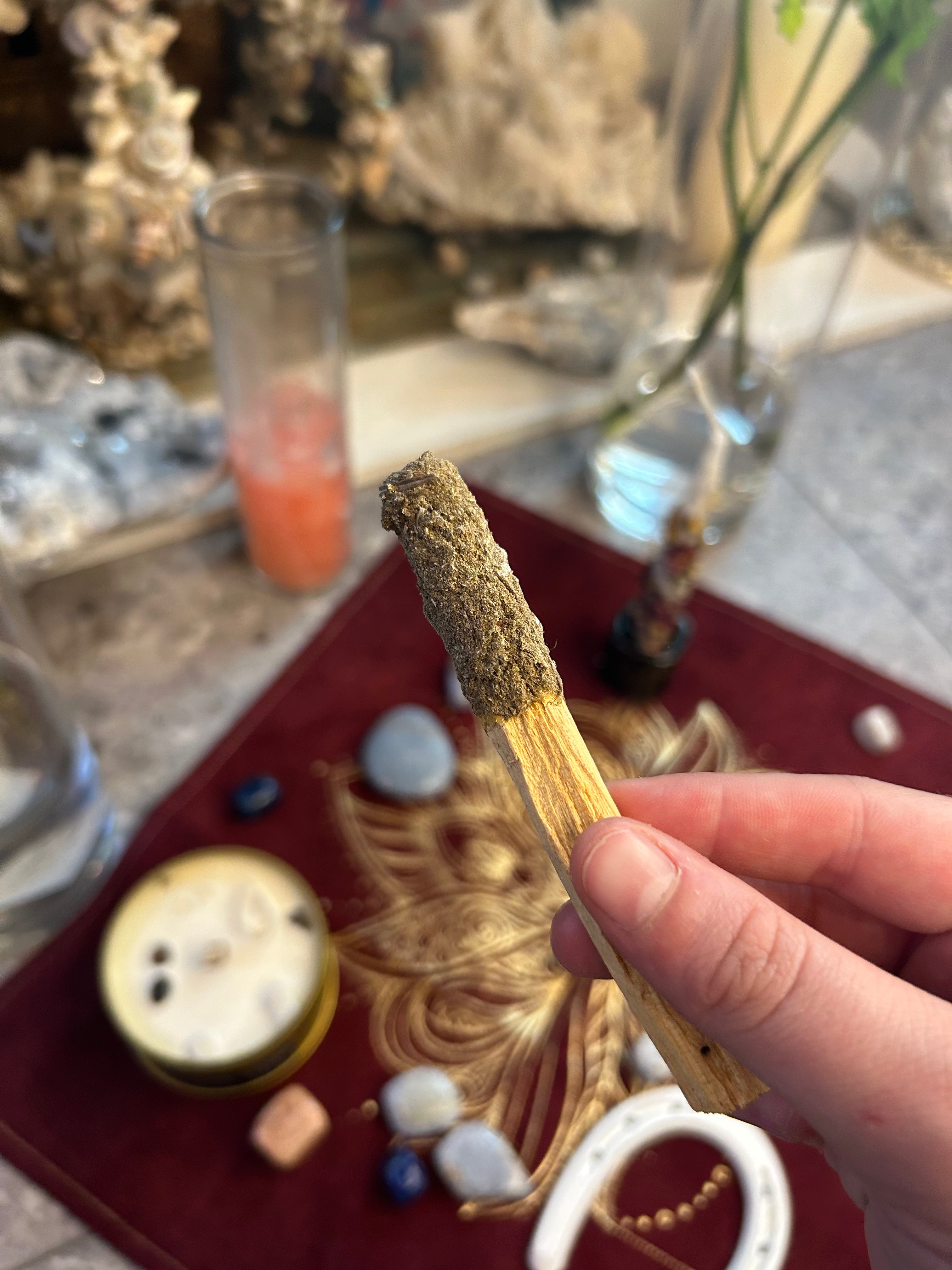 Premium Rosemary Copal Dipped Palo Santo Sticks - Natural Incense for Meditation, Yoga & Spiritual Cleansing | Handmade Smudging Sticks for Home, Office & Sacred Space Purification