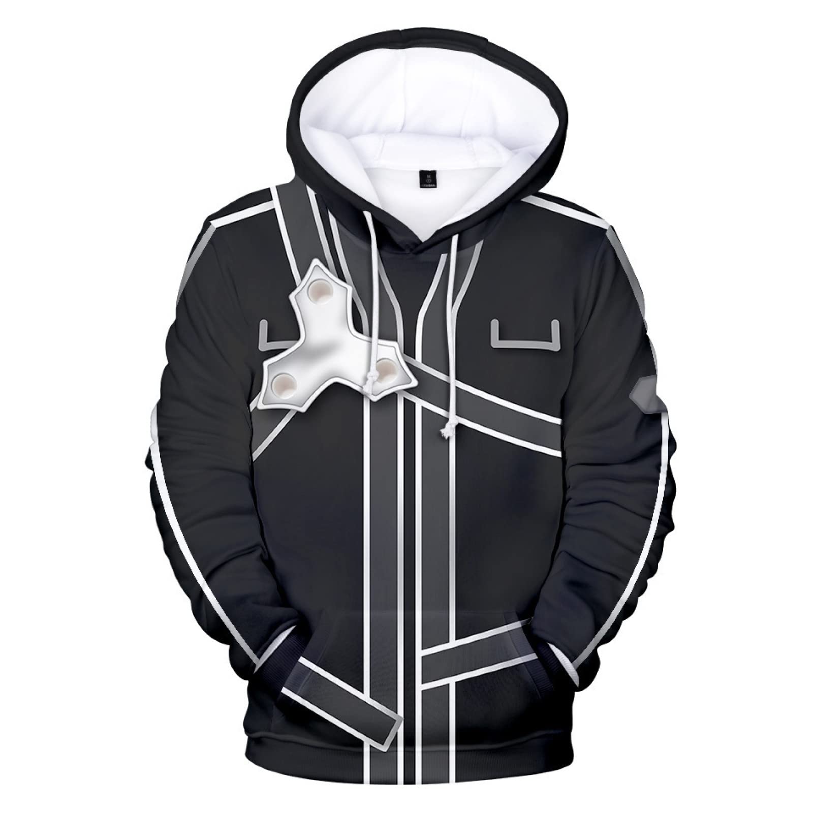 Sword Art Online Anime Hoodies - 3D Printed Unisex Pullover Sweatshirt for Cosplay & Casual Wear | SAO Gaming Merchandise | Perfect for Conventions, Gaming Events & Everyday Fashion