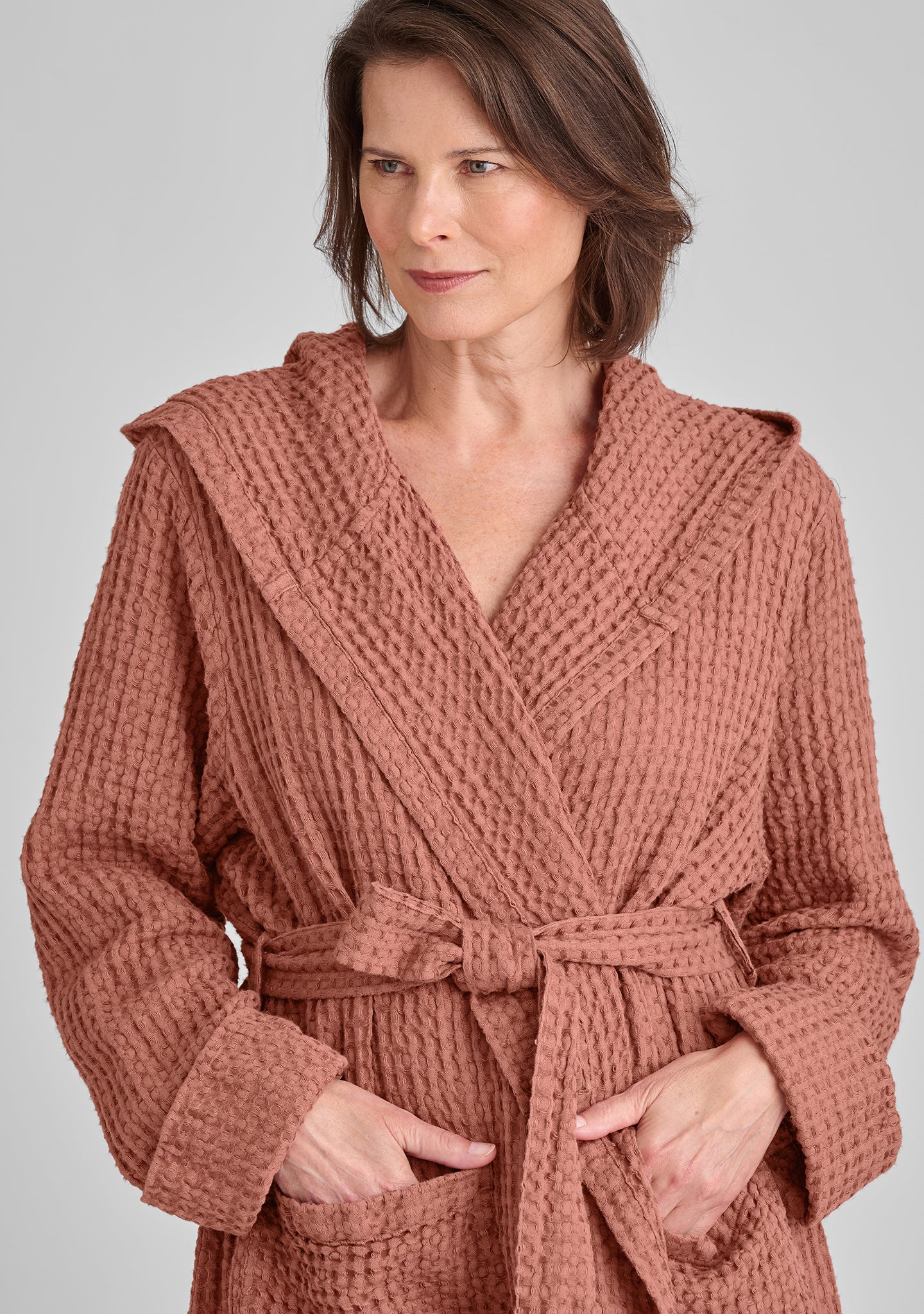 Women's Hooded Linen Robe - Lightweight Summer Wrap Cover Up - Perfect for Beach, Pool, Spa & Lounging at Home