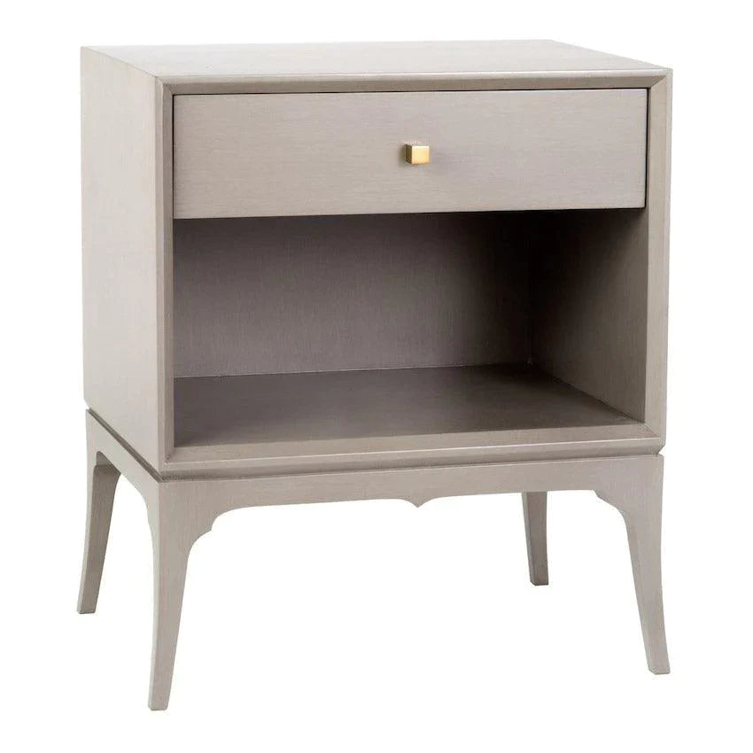 Bennett Single Drawer Nightstand - Modern Bedside Table with Storage for Bedroom, Living Room & Office - Compact Wooden End Table with Smooth Gliding Drawer