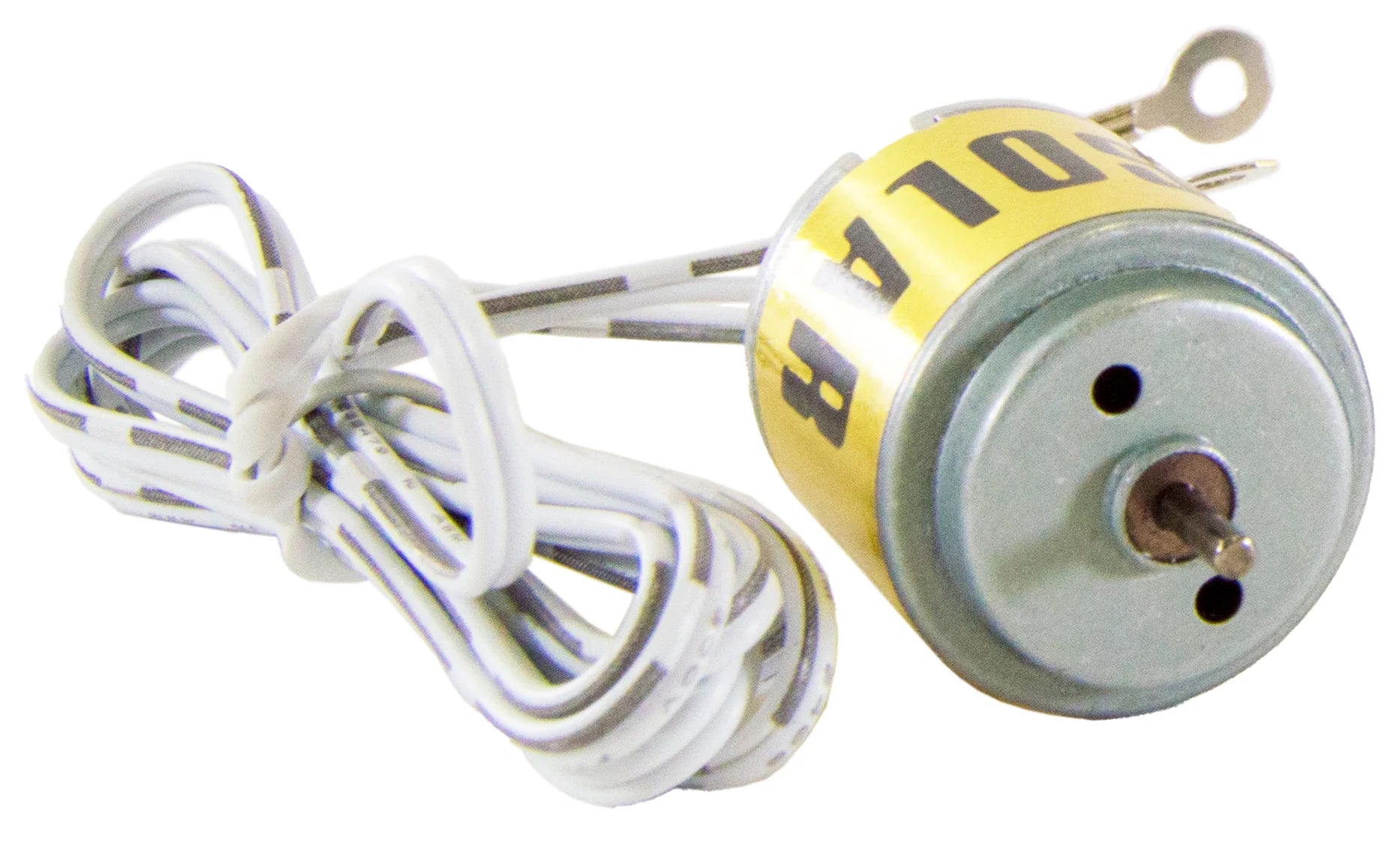 High Torque DC Motor for Solar Panels - 1V 400mA Output, 3ft Wire Leads with Clip, 2mm Shaft - Perfect for DIY Solar Projects, Robotics & Science Experiments