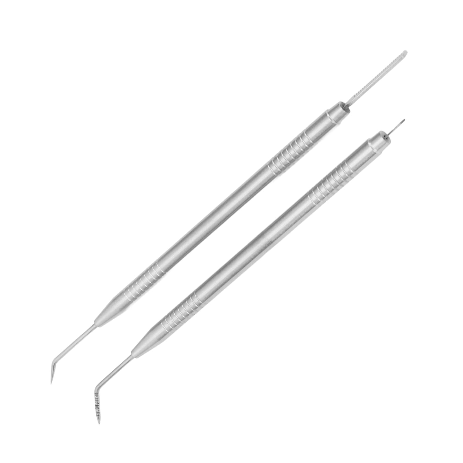 2 in 1 Stainless Steel Eyelash Lift Perm & Tint Tool Kit - Professional Lash Separator Comb & Curling Rods for Eyebrow & Eyelash Perming, Tinting, Lifting (Silver) | Perfect for Salon Professionals & DIY Home Lash Care