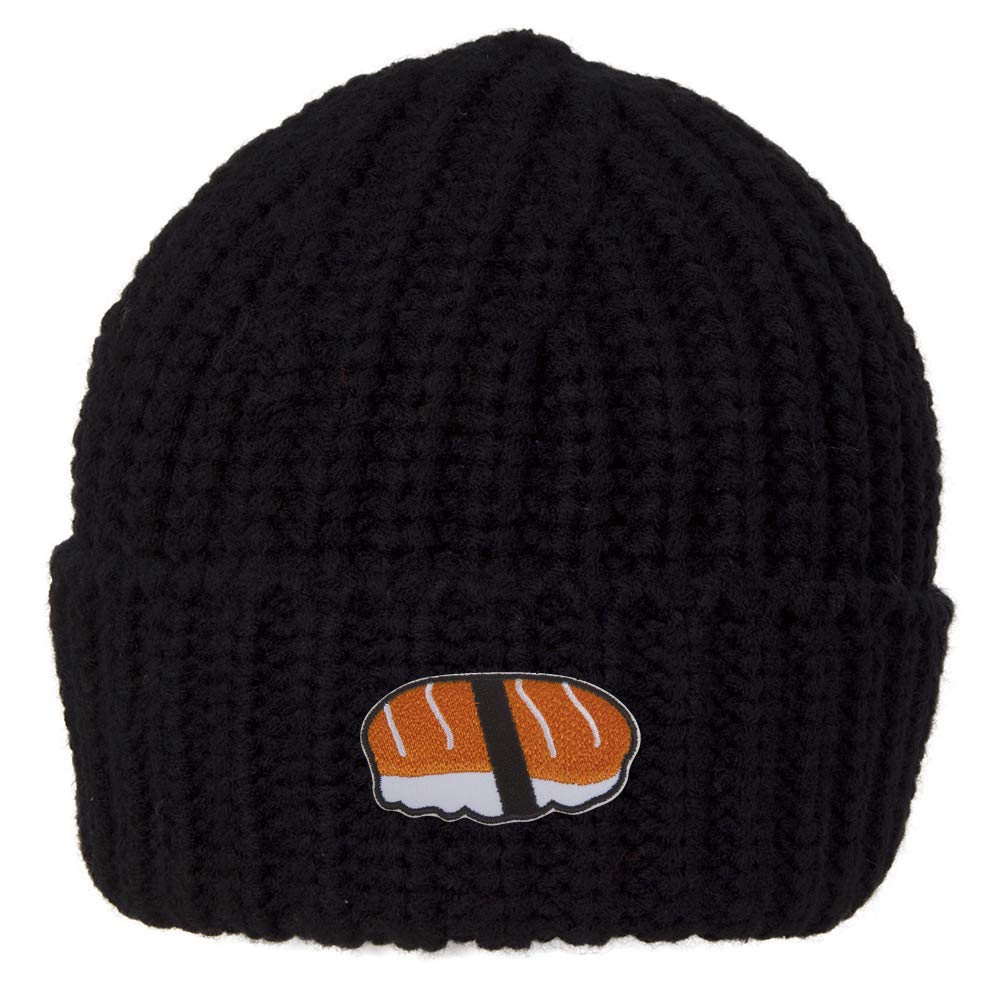 Gravity Trading Salmon Nigiri Sushi Knit Beanie Hat - Trendy Anime Foodie Winter Accessory for Cosplay, Gift Giving & Streetwear Fashion
