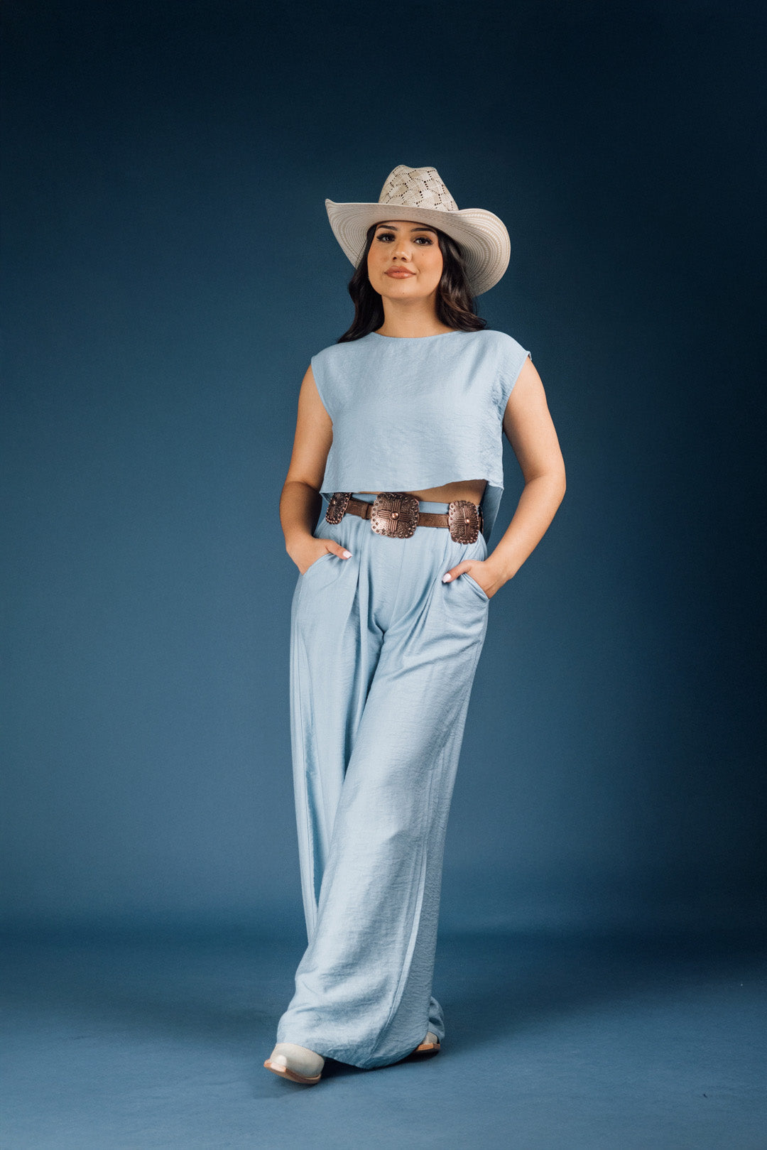 Women's Loose Fit Woven Top & Pants Set - Comfortable Casual Outfit for Summer, Travel, and Lounge Wear