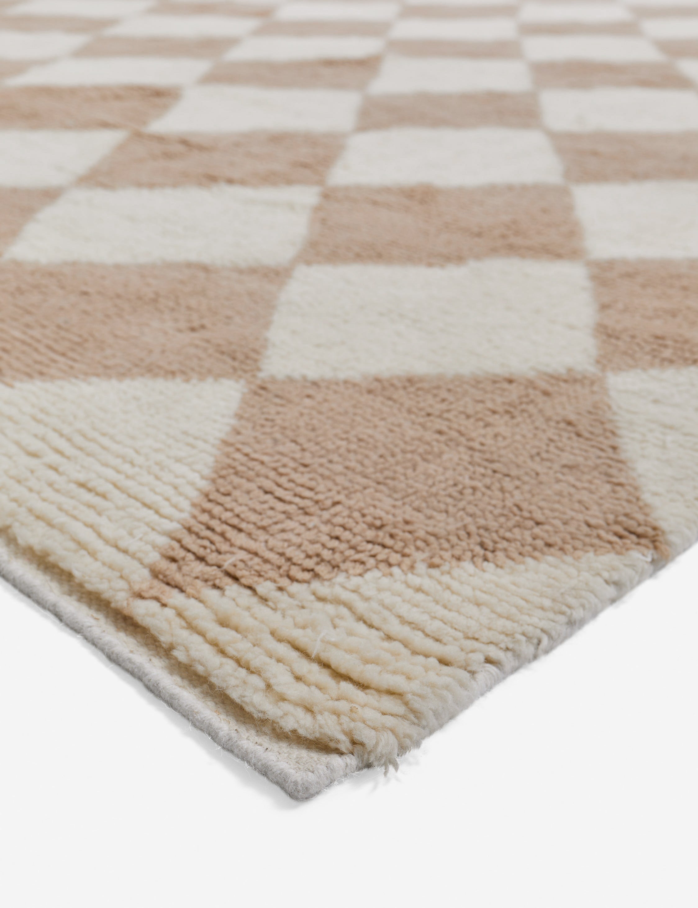 Hand Knotted Wool Moroccan Shag Rug Swatch - 18