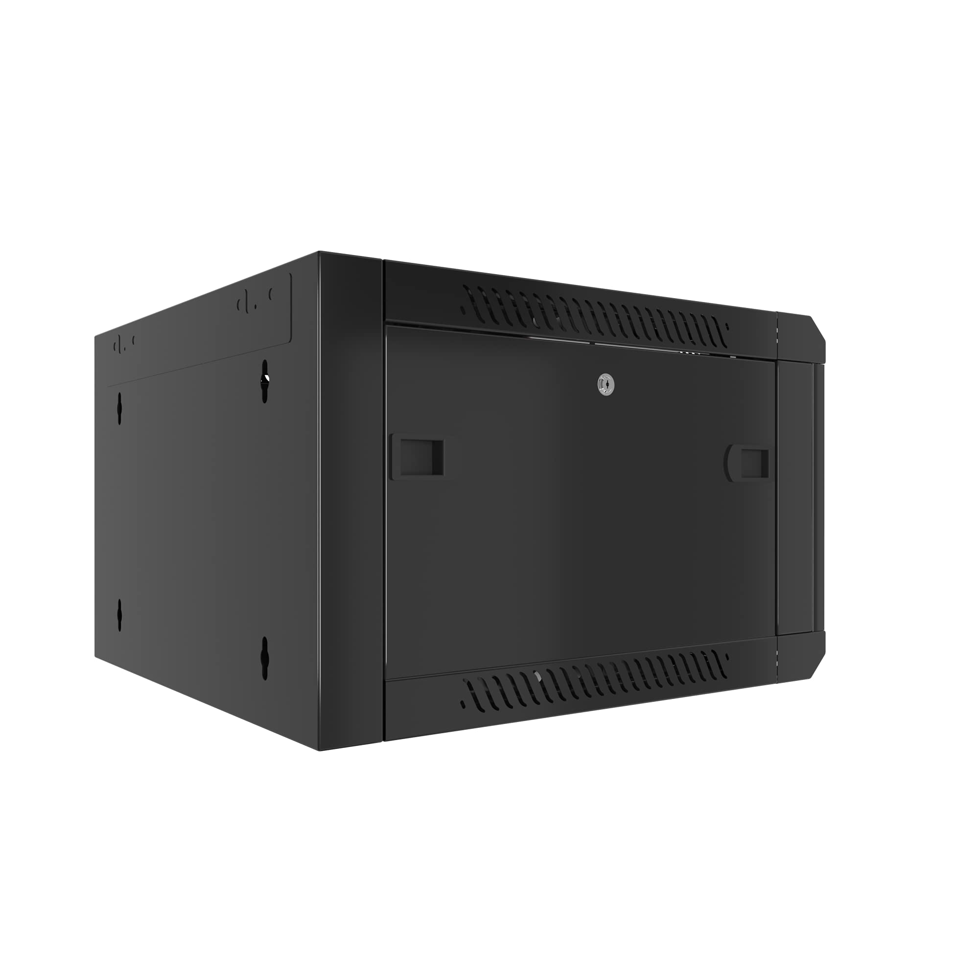 6U Wall Mount Server Rack Cabinet - 24-Inch Depth Network Equipment Enclosure for Electronics, Security & AV Systems - Perfect for Data Centers, Home Studios & Office Server Rooms