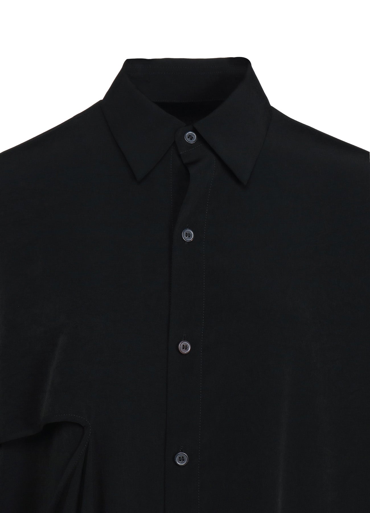 Elegant Crepe de Chine Shirt Dress with Double Tailored Right Front - Perfect for Office Wear & Casual Outings