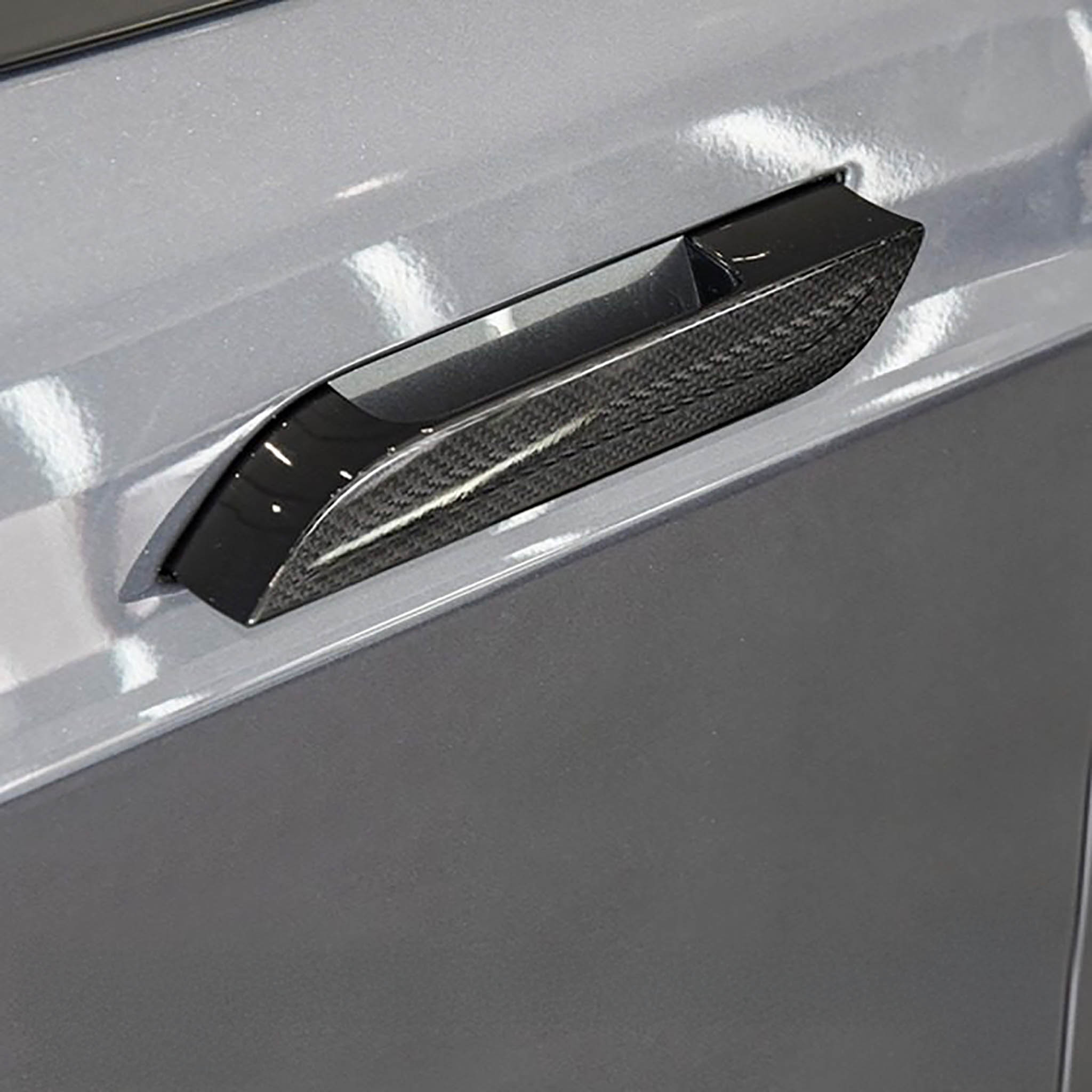 Premium Carbon Fiber Door Handle Covers for Tesla Model S – Lightweight & Durable Exterior Accessories – Perfect for Car Enthusiasts & Luxury Vehicle Upgrades