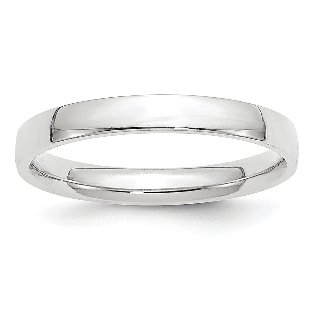 14K White Gold 3mm Lightweight Comfort Fit Wedding Band Ring for Men - Size 10 Classic Fine Jewelry, Perfect Gift for Dad, Husband & Him - Ideal for Weddings, Anniversaries & Special Occasions