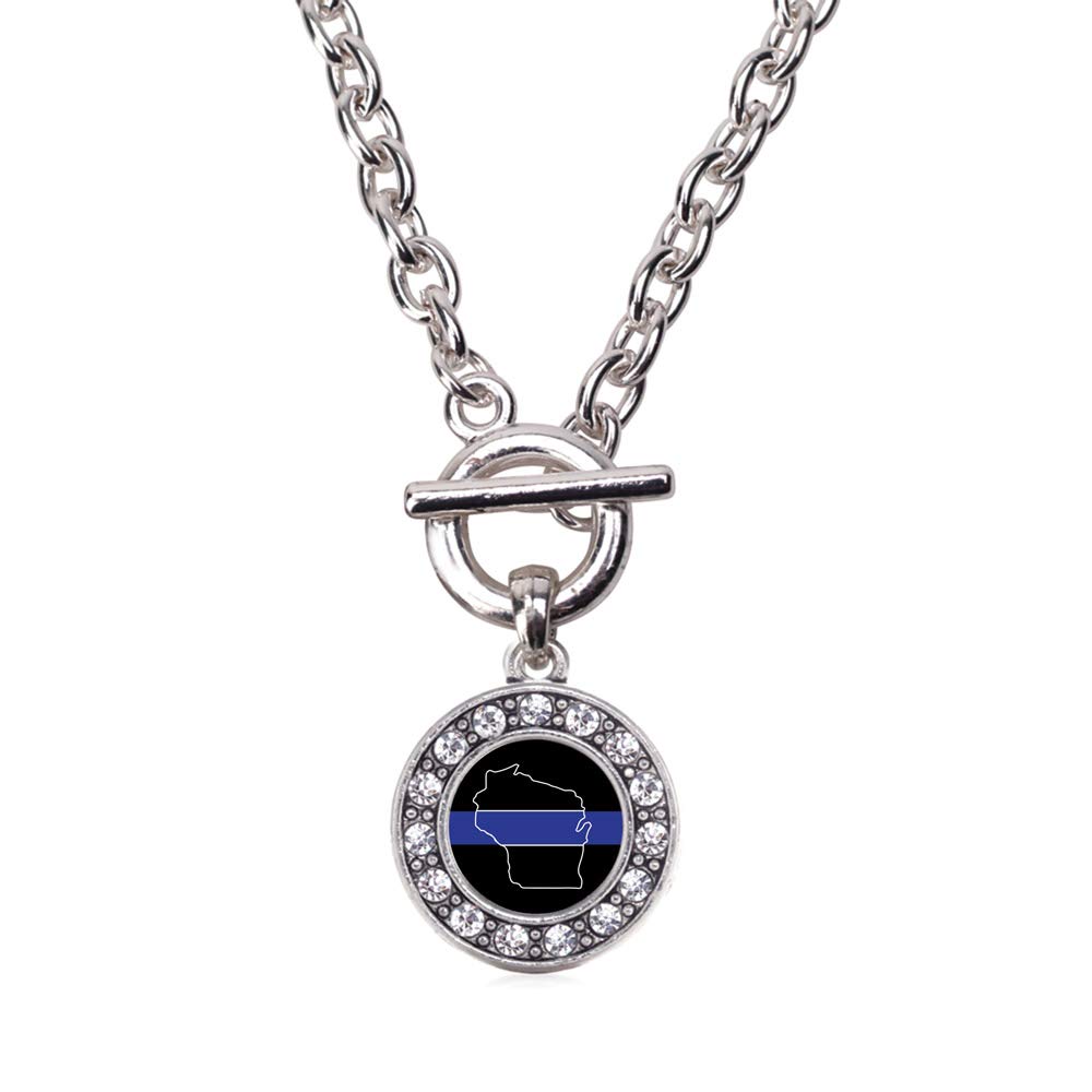 18 Inch Sterling Silver Circle Charm Necklace with Cubic Zirconia - Elegant Dainty Jewelry for Women, Perfect for Everyday Wear, Date Nights & Special Occasions