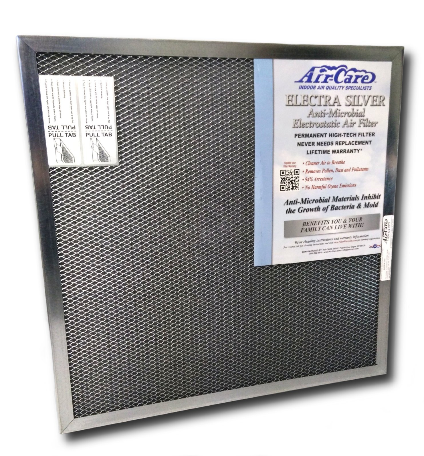 18x22x1 Electrostatic Washable Permanent HVAC Air Filter - Reusable Furnace & AC Filter for Cleaner Air at Home, Office, or Commercial Spaces