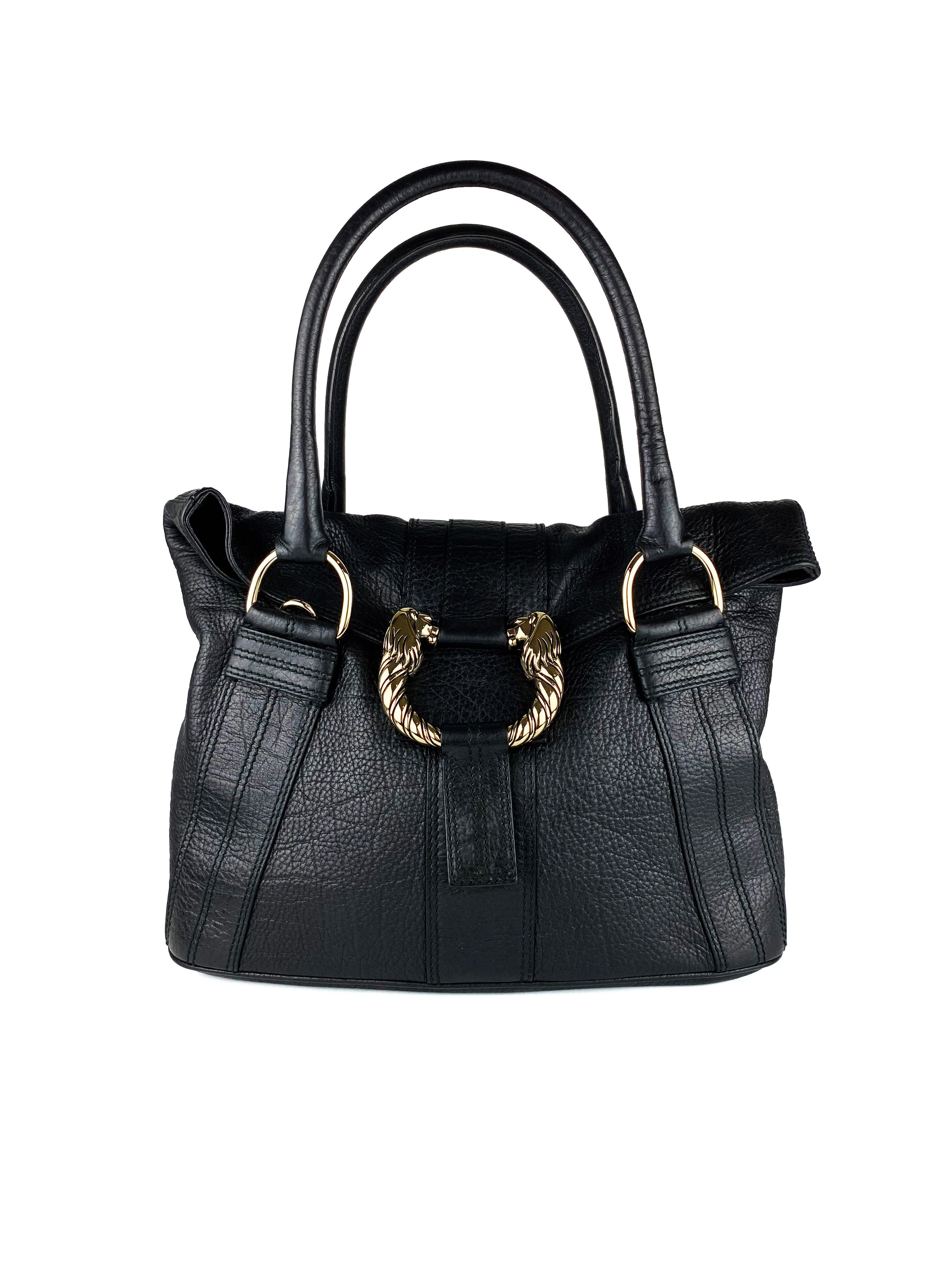 Bvlgari Black Leoni Lion Bag - Luxury Leather Handbag for Women | Perfect for Evening Parties, Date Nights & Special Occasions