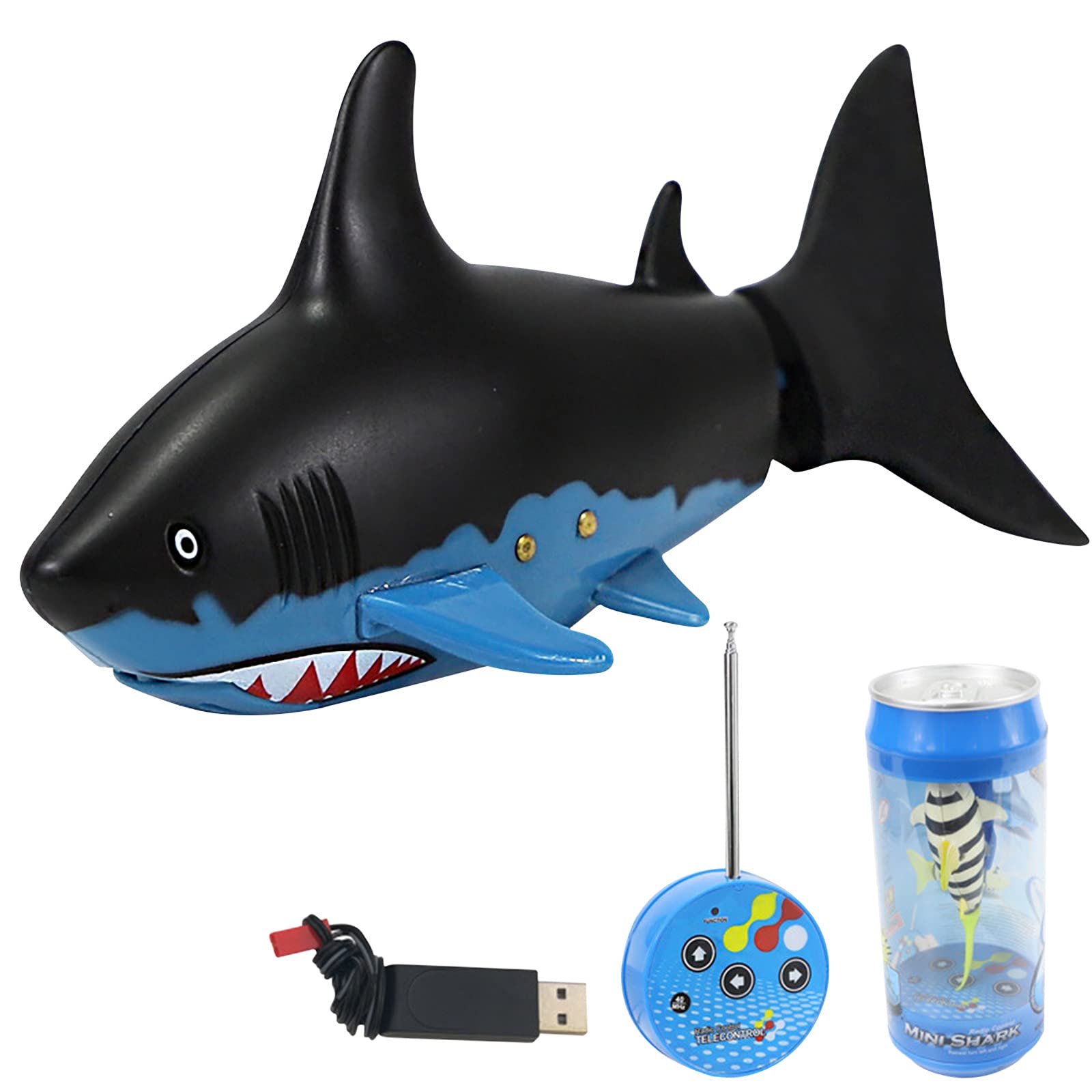 QMFDIG Mini Shark Remote Control Toy - Waterproof Swimming Shark Toy for Kids with Water Conductive Technology - Perfect for Pool Parties, Bath Time & STEM Learning