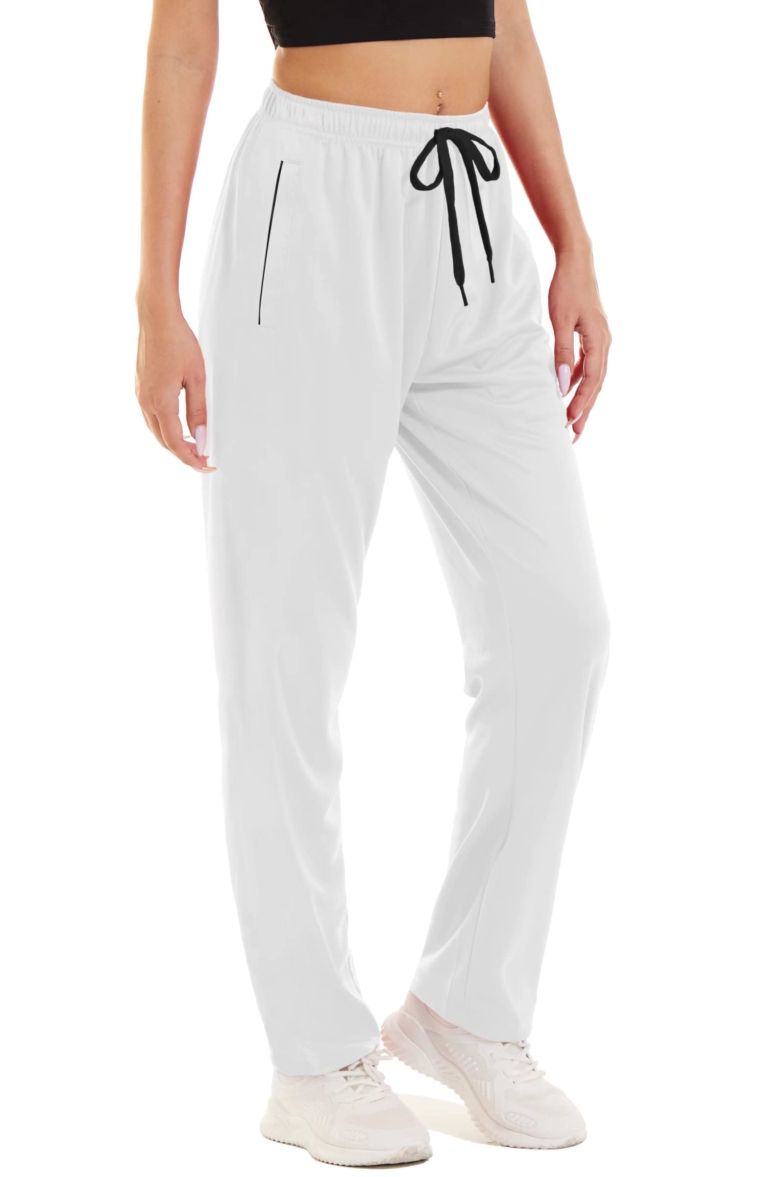 MAGCOMSEN Women's High Waisted Athletic Sweatpants - Lightweight Stretch Yoga Pants for Running, Gym, Workout & Lounge - Comfortable Casual Pants with Pockets - Perfect for Fitness, Travel & Everyday Wear